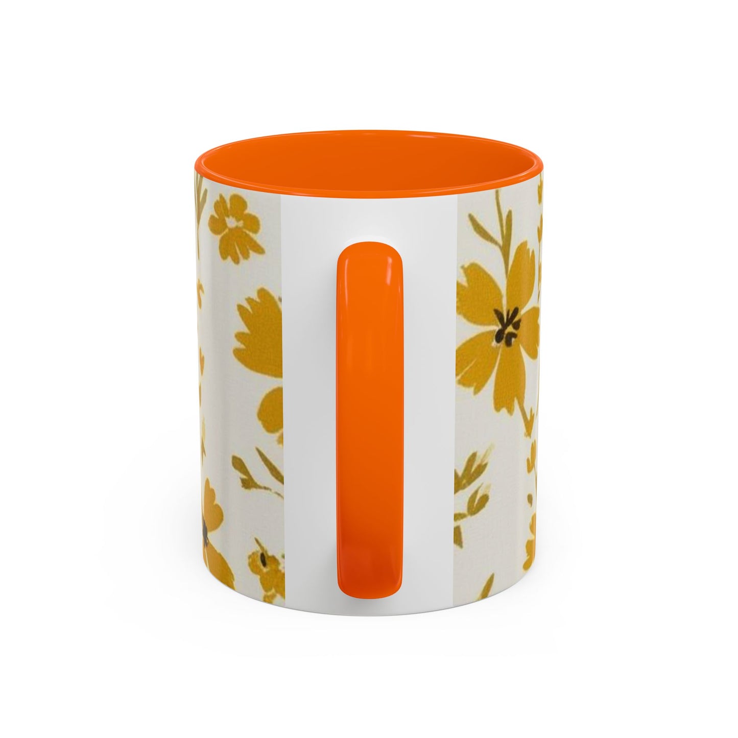 Floral Accent Coffee Mug - Brighten Your Morning with Cheerful Blooms