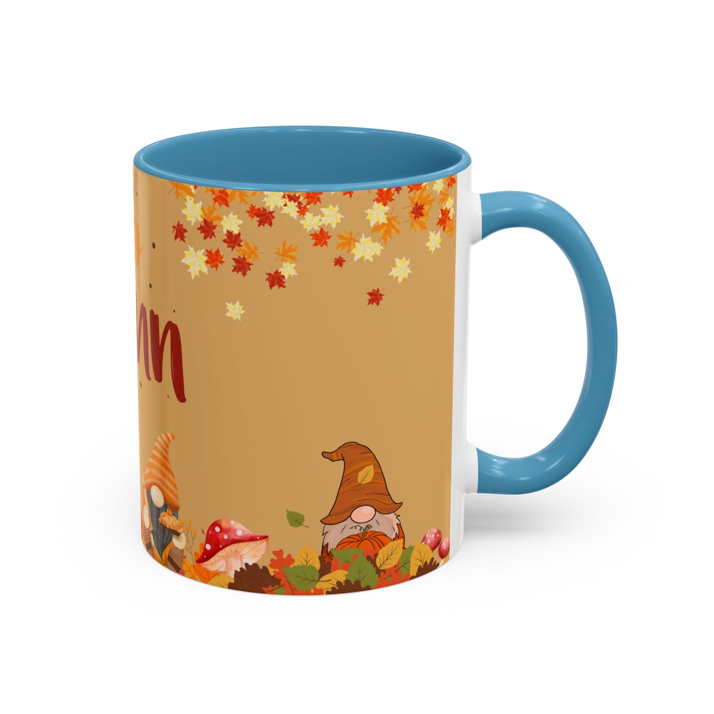 Autumn Accent Coffee Mug - Fall Decor, Seasonal Gift, Thanksgiving, Cozy Hot Beverage Cup, Autumn Vibes