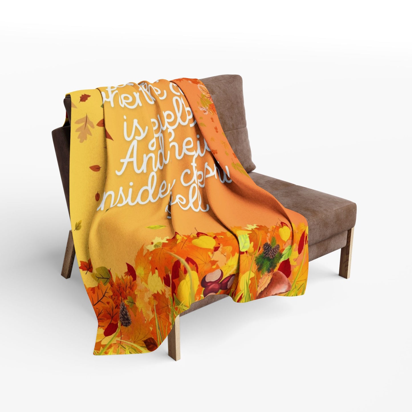 Cozy Autumn Fleece Blanket, Fall Decor, Thanksgiving Gift, Warm Throw Blanket, Seasonal Home Accessories