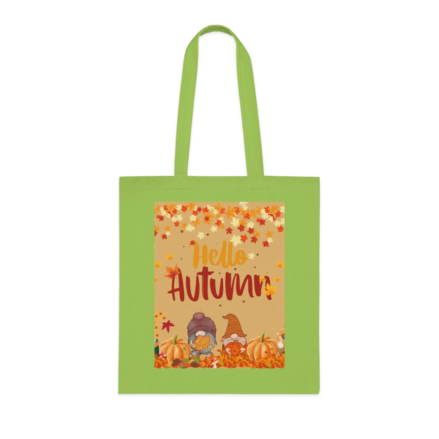 Autumn Greetings Cotton Tote Bag, Fall Shopping Tote, Seasonal Gift, Eco-Friendly Fall Bag, Pumpkin Spice Lover’s Accessory