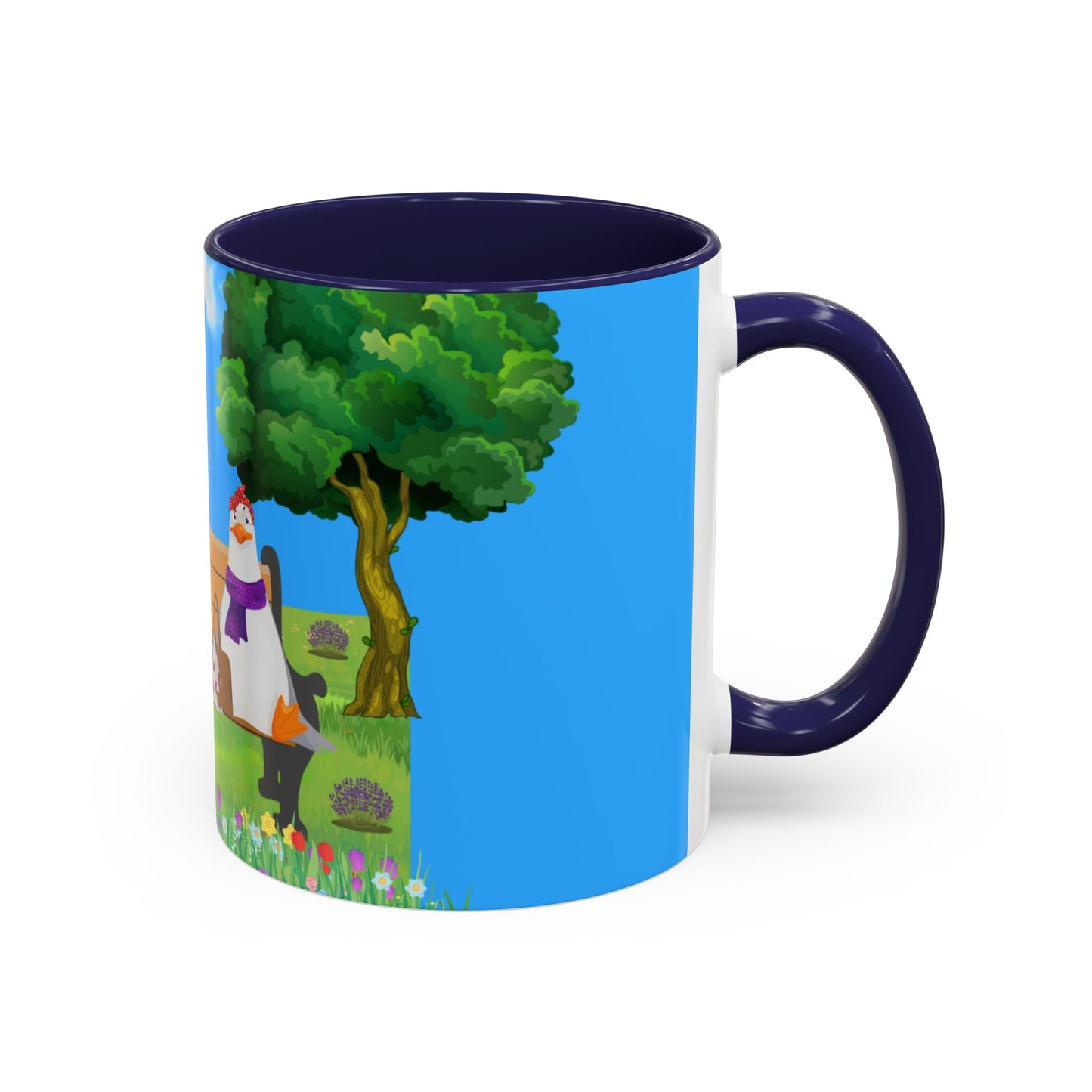 Whimsical seagull Coffee Mug, Cute Animal Mug, Gift for Coffee Lovers, Nature Scene, Funny Gift, Perfect for Any Occasion