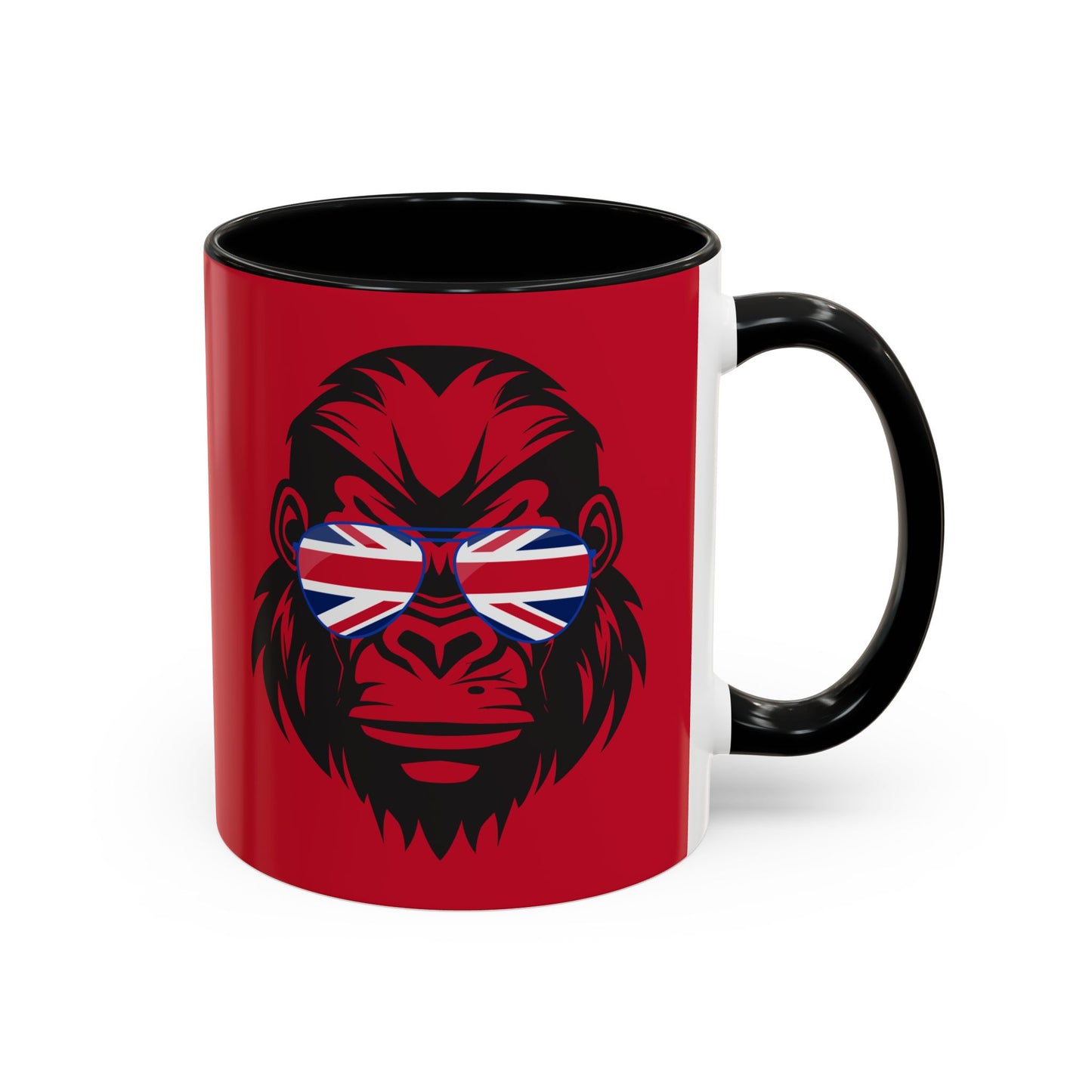 British Gorilla Accent Coffee Mug - Bold Coffee Cup for Animal Lovers, Unique Gift, Fun Kitchen Decor, Perfect for Birthdays, Holidays