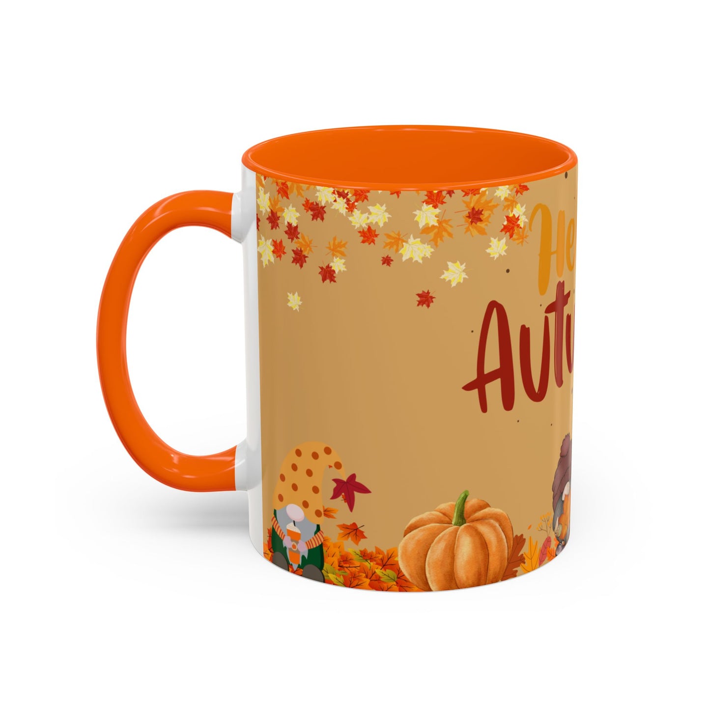 Autumn Accent Coffee Mug - Fall Decor, Seasonal Gift, Thanksgiving, Cozy Hot Beverage Cup, Autumn Vibes