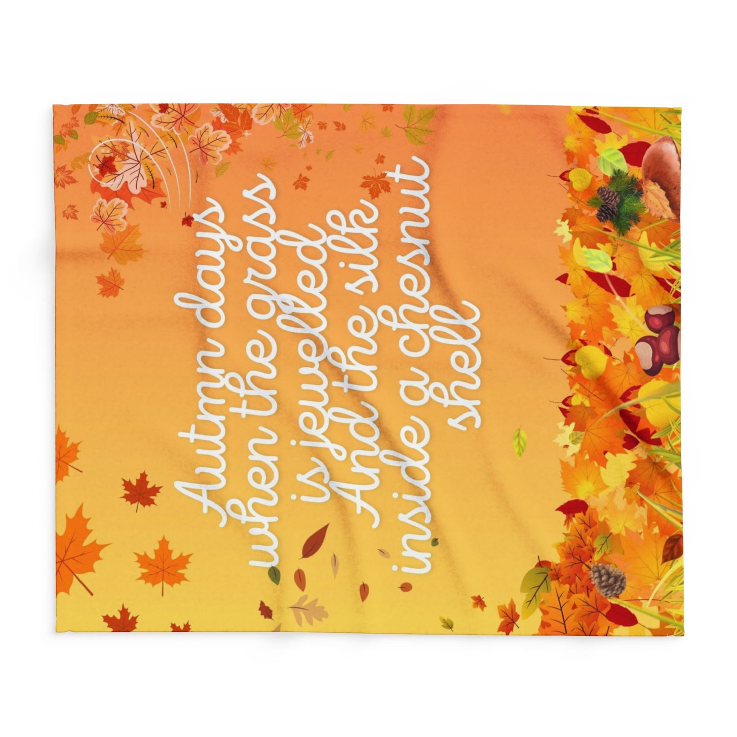 Cozy Autumn Fleece Blanket, Fall Decor, Thanksgiving Gift, Warm Throw Blanket, Seasonal Home Accessories