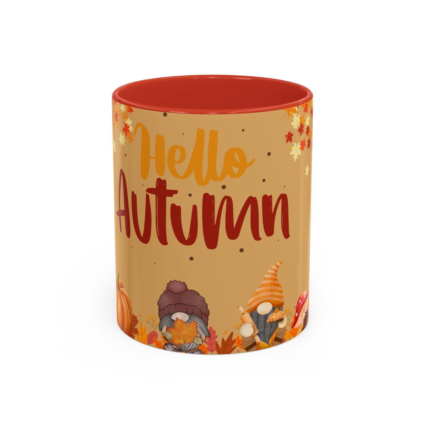 Autumn Accent Coffee Mug - Fall Decor, Seasonal Gift, Thanksgiving, Cozy Hot Beverage Cup, Autumn Vibes
