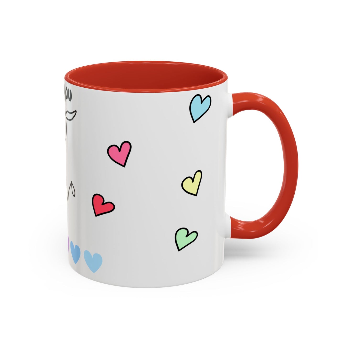 Heartfelt Miss You Accent Coffee Mug, Cute Gift for Friends, Personalized Coffee Cup, Thoughtful Gift for Loved Ones, Cheerful Home Decor