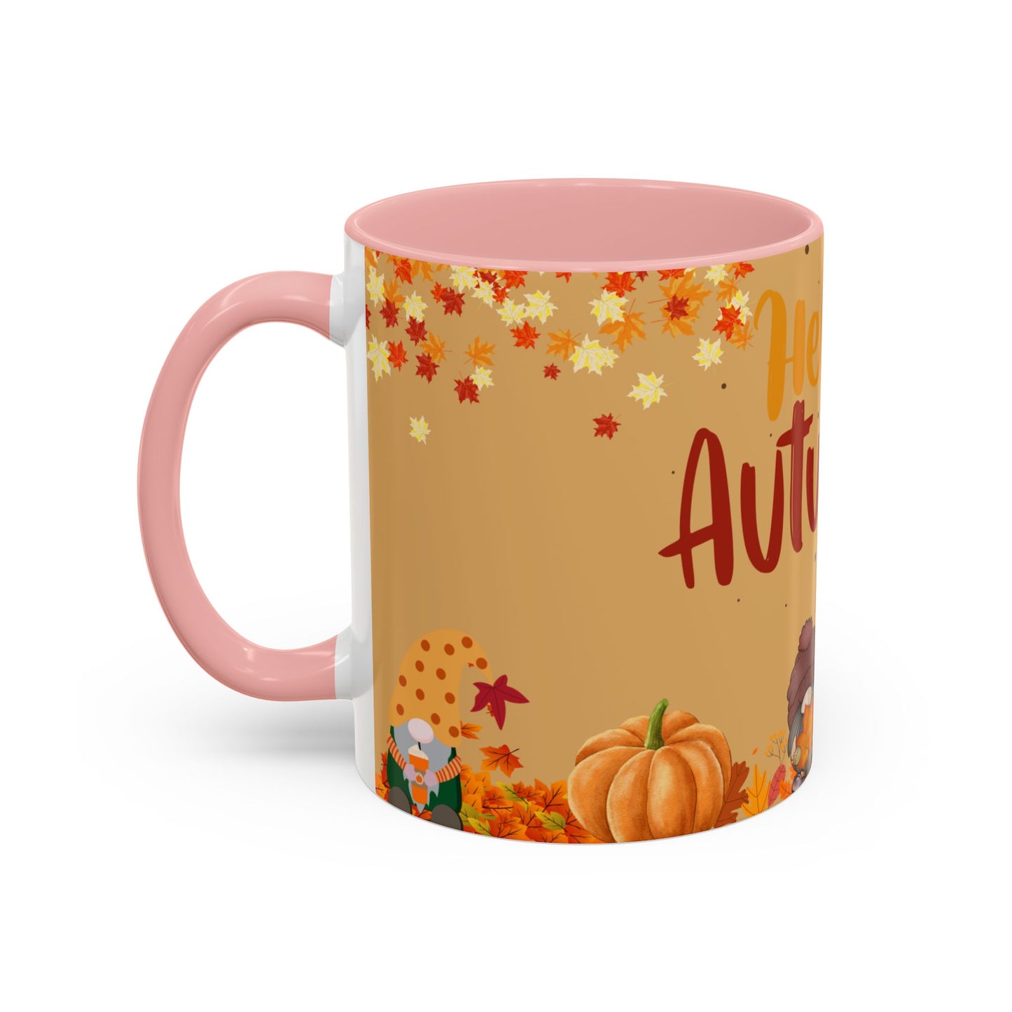 Autumn Accent Coffee Mug - Fall Decor, Seasonal Gift, Thanksgiving, Cozy Hot Beverage Cup, Autumn Vibes