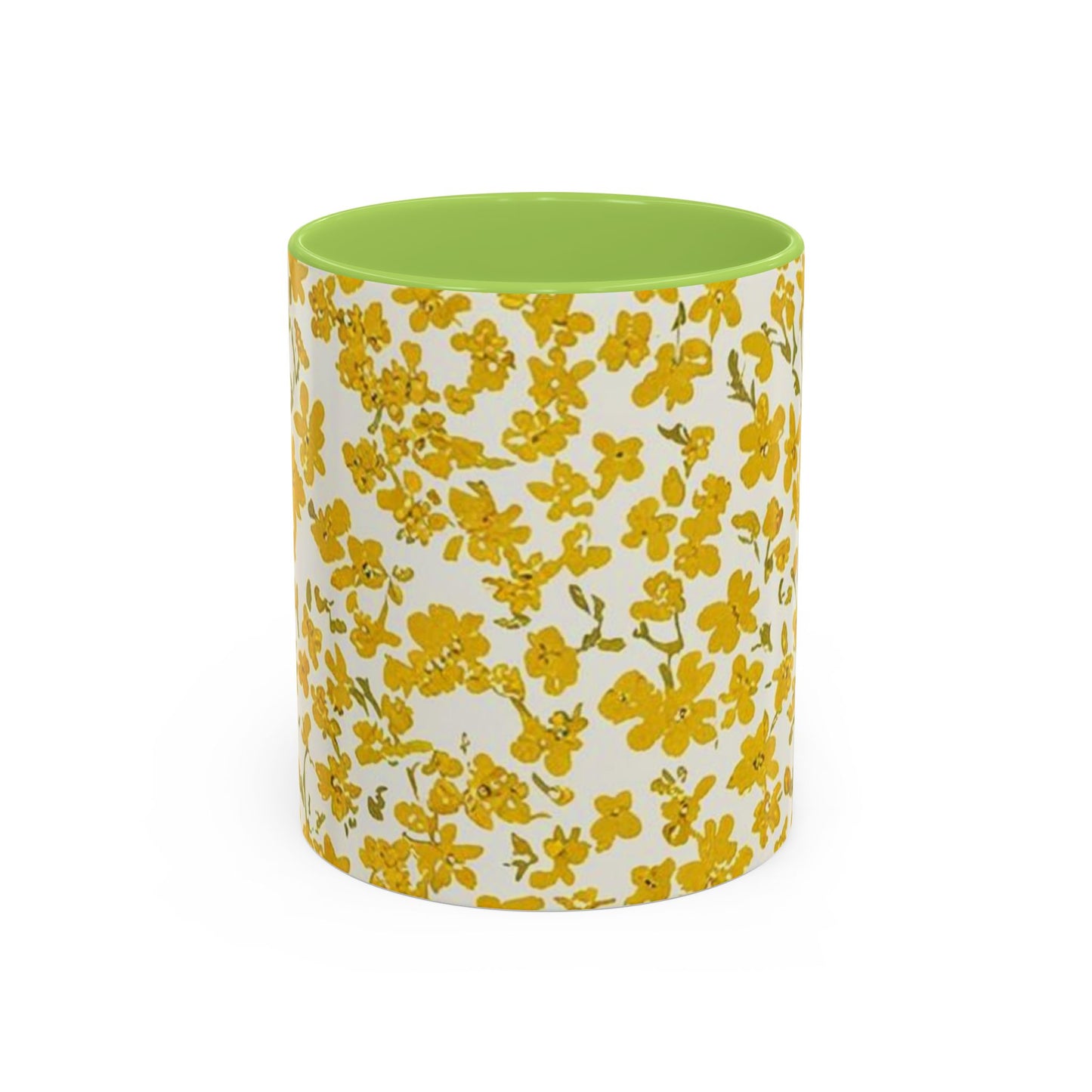 Floral Accent Coffee Mug - 11 & 15oz - Perfect for Spring Mornings