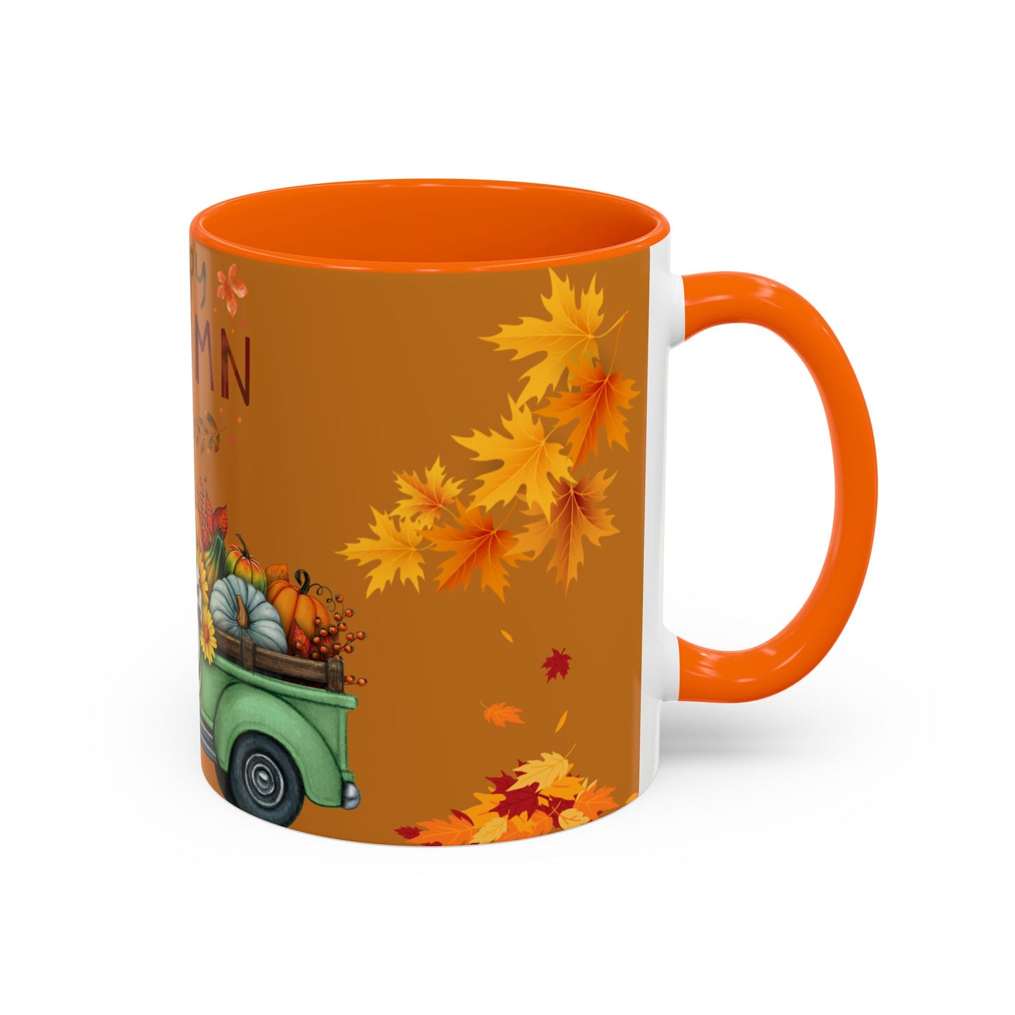 Autumn-Themed Coffee Mug, Cozy Fall Ceramic Mug, Colorful Harvest Cup, Seasonal Drinkware, Thanksgiving Gift