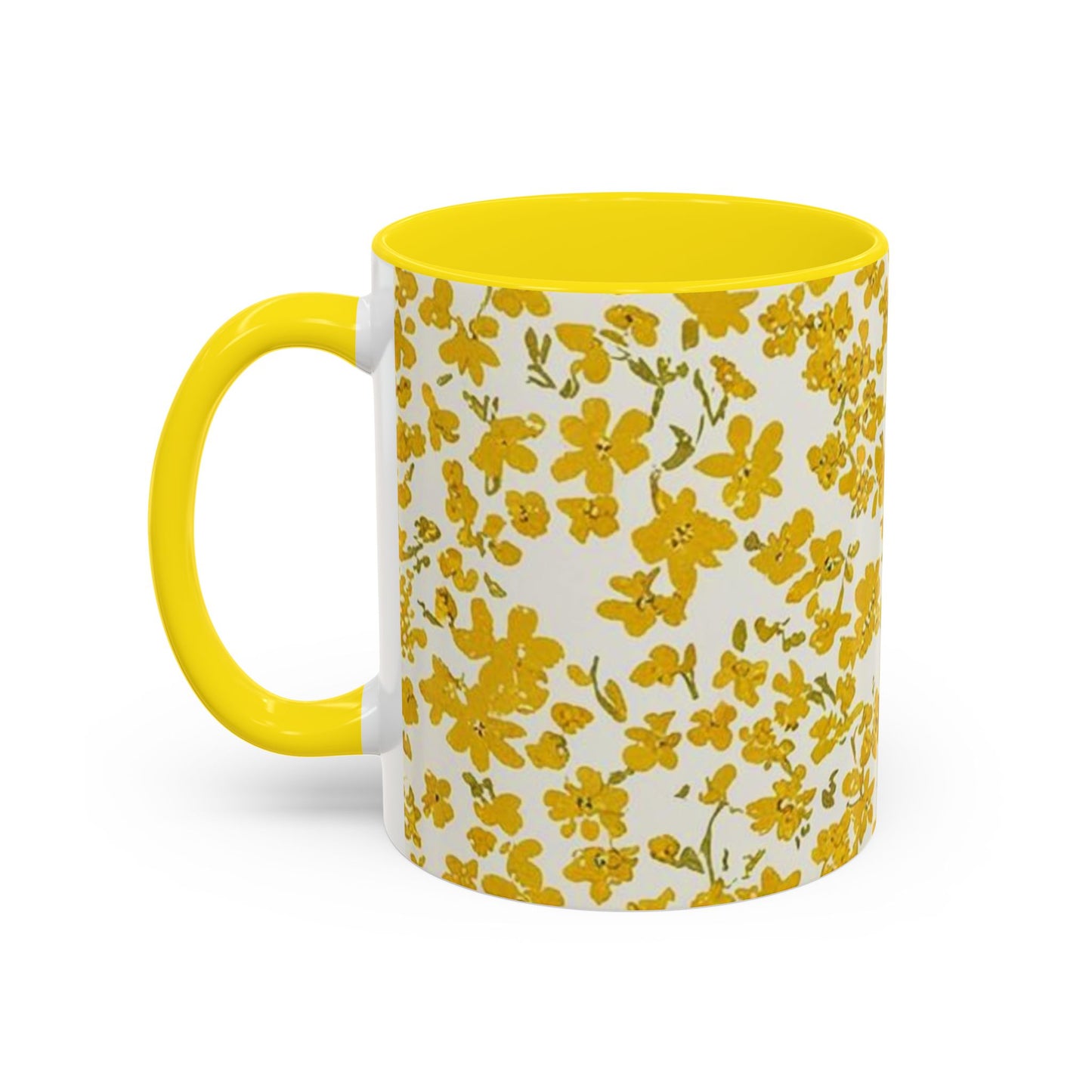 Floral Accent Coffee Mug - 11 & 15oz - Perfect for Spring Mornings