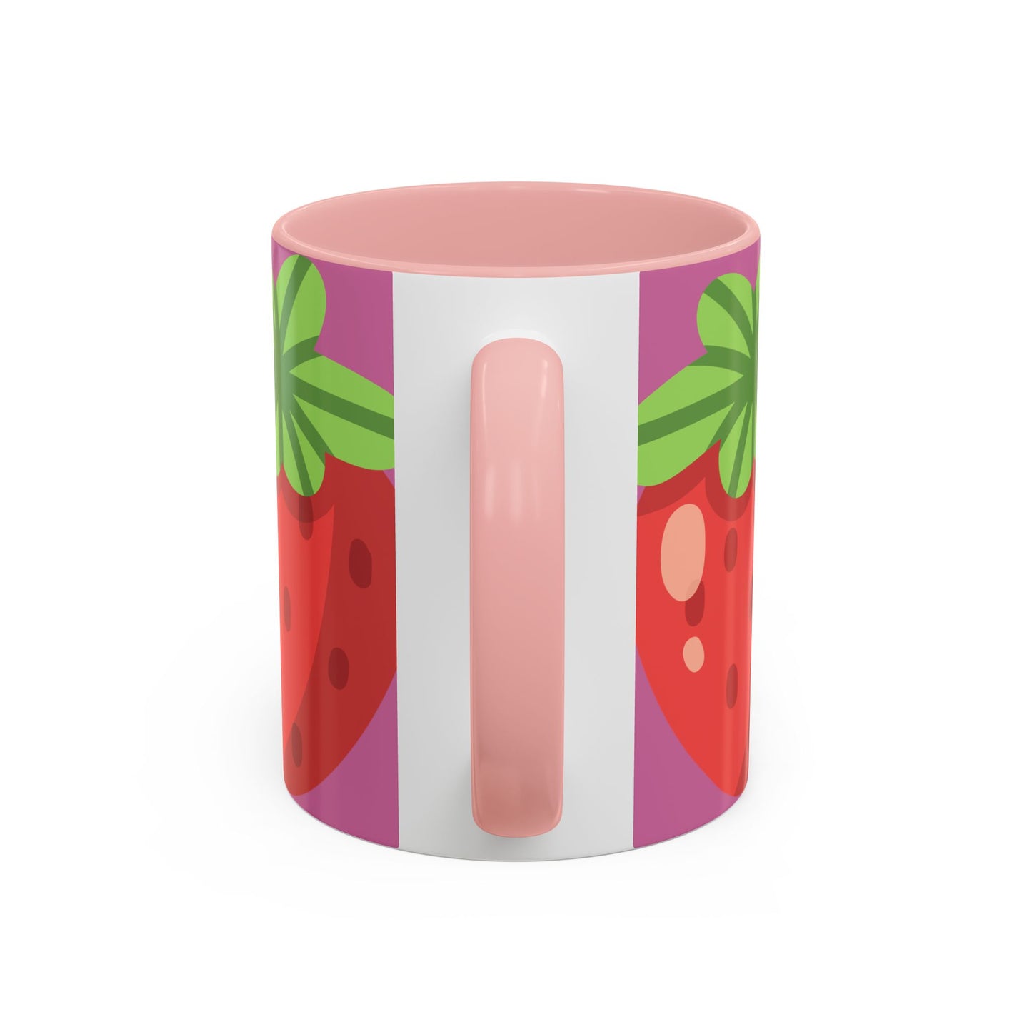 Playful Strawberry Accent Coffee Mug - Cute Kitchenware for Fruit Lovers