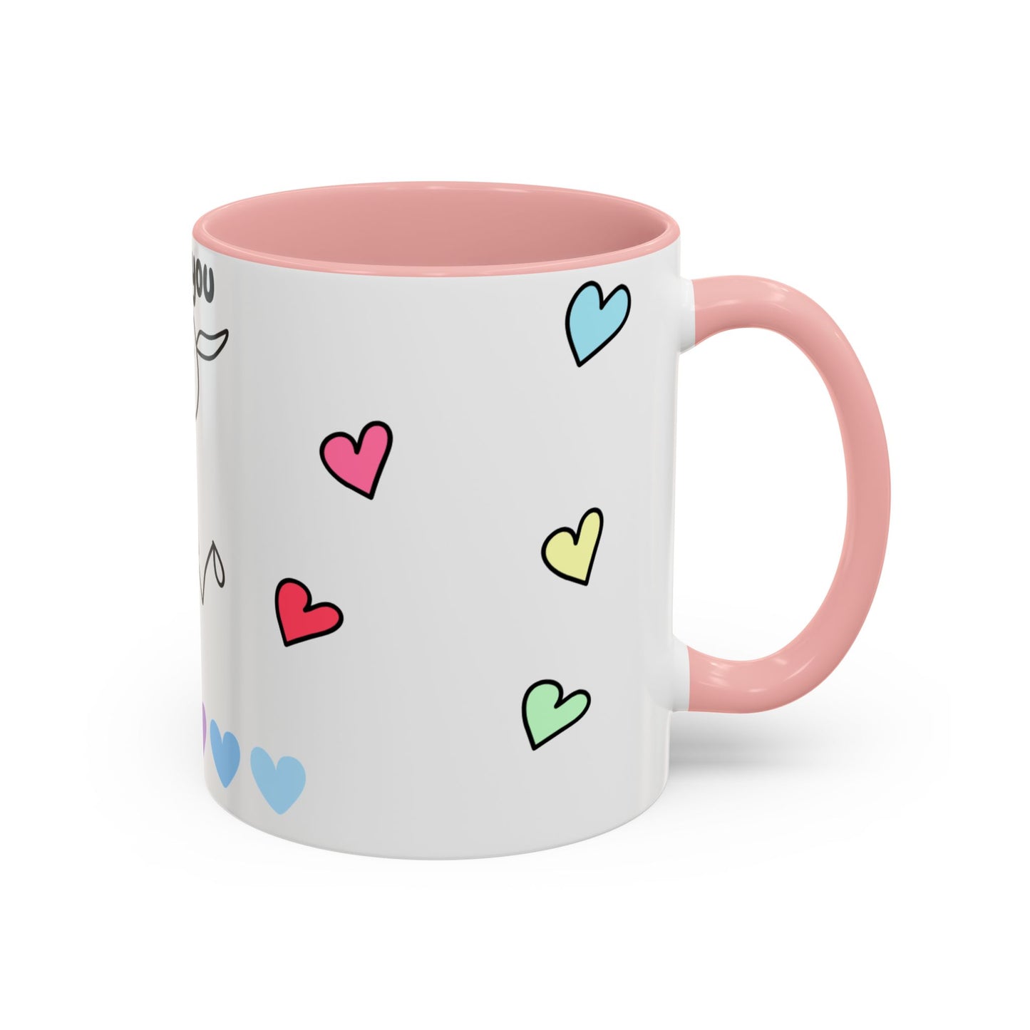 Heartfelt Miss You Accent Coffee Mug, Cute Gift for Friends, Personalized Coffee Cup, Thoughtful Gift for Loved Ones, Cheerful Home Decor