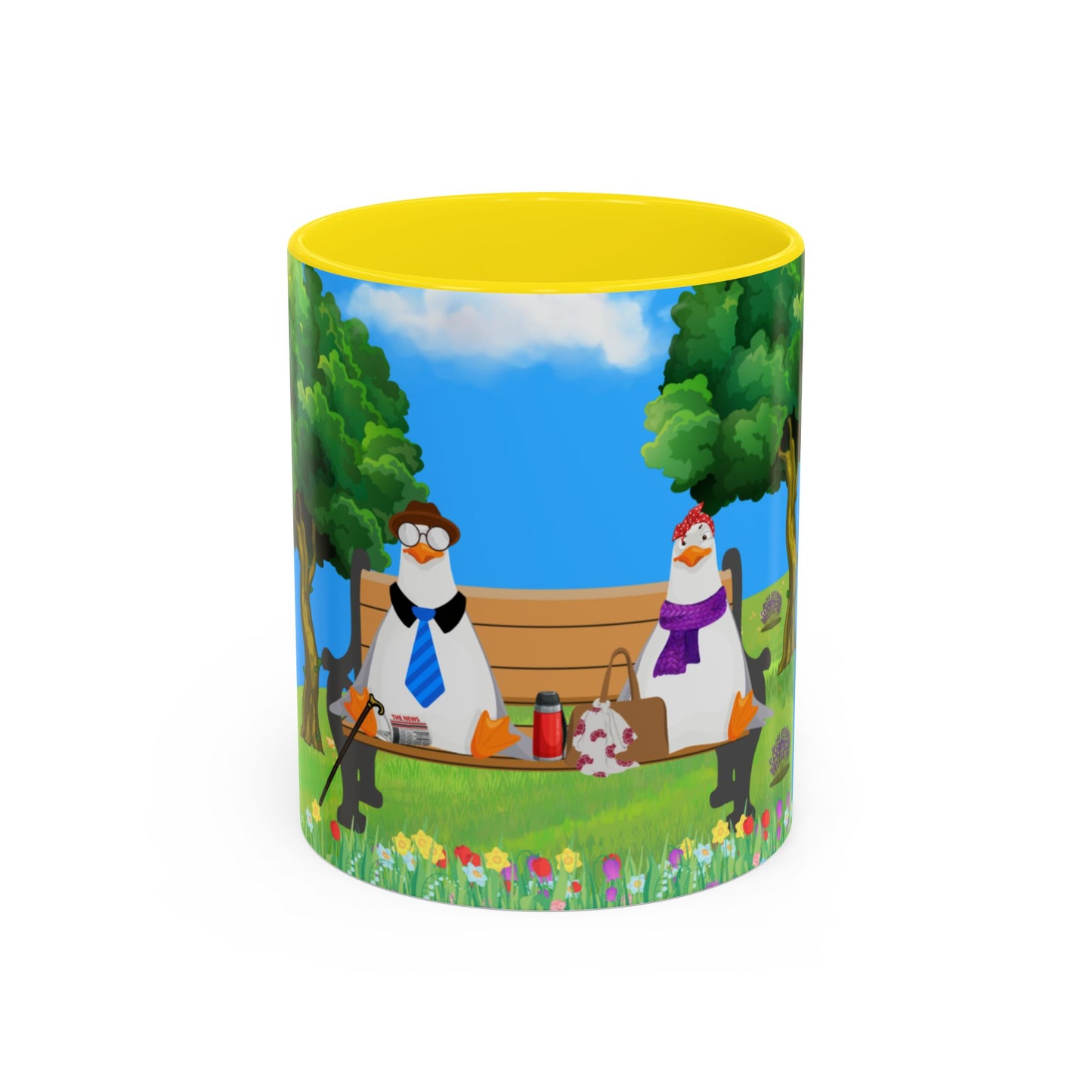 Whimsical seagull Coffee Mug, Cute Animal Mug, Gift for Coffee Lovers, Nature Scene, Funny Gift, Perfect for Any Occasion