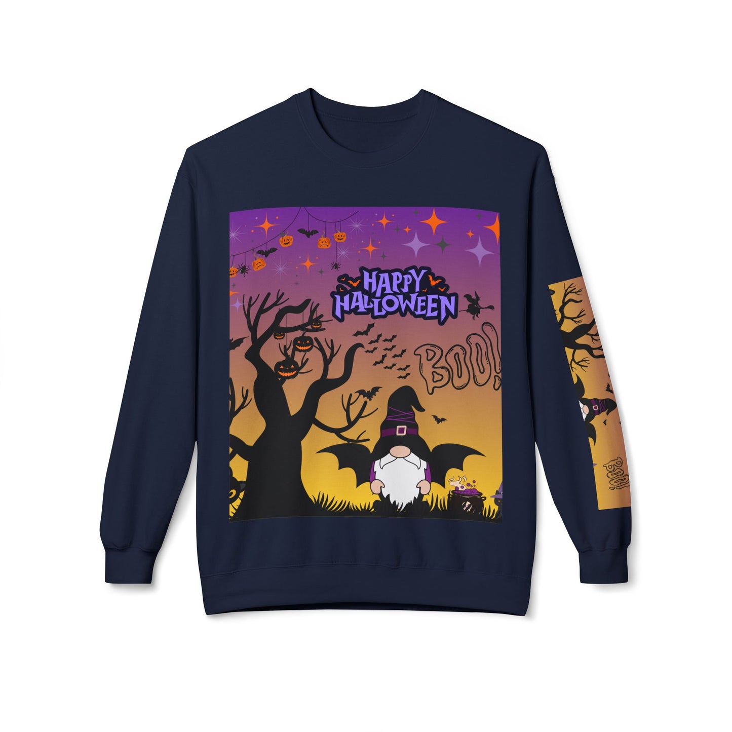 Halloween Crewneck Sweatshirt, Unisex Fleece Top, Funny Fall Apparel, Spooky Season Sweater, Cozy Halloween Outfit, Gift for Her/Him