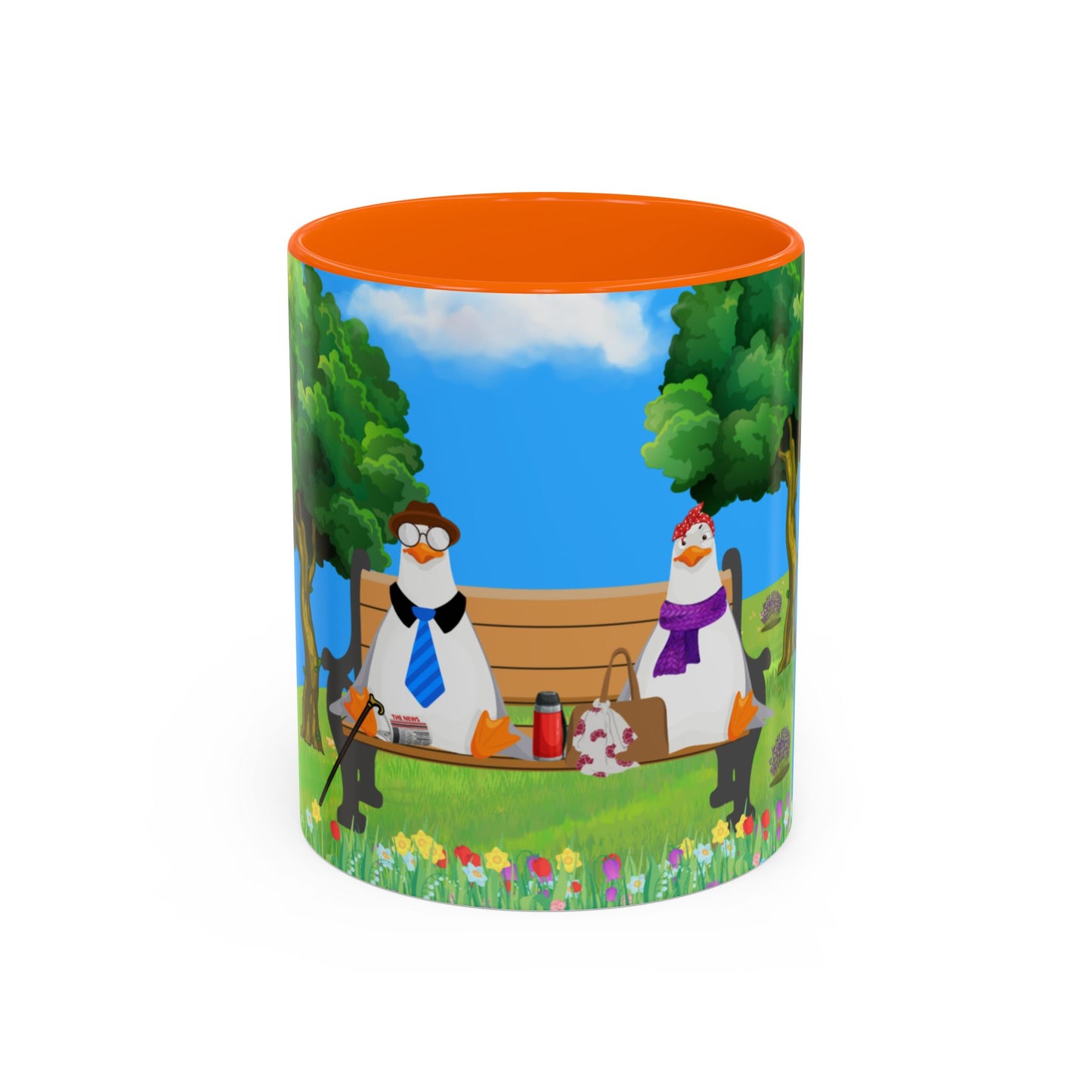 Whimsical seagull Coffee Mug, Cute Animal Mug, Gift for Coffee Lovers, Nature Scene, Funny Gift, Perfect for Any Occasion