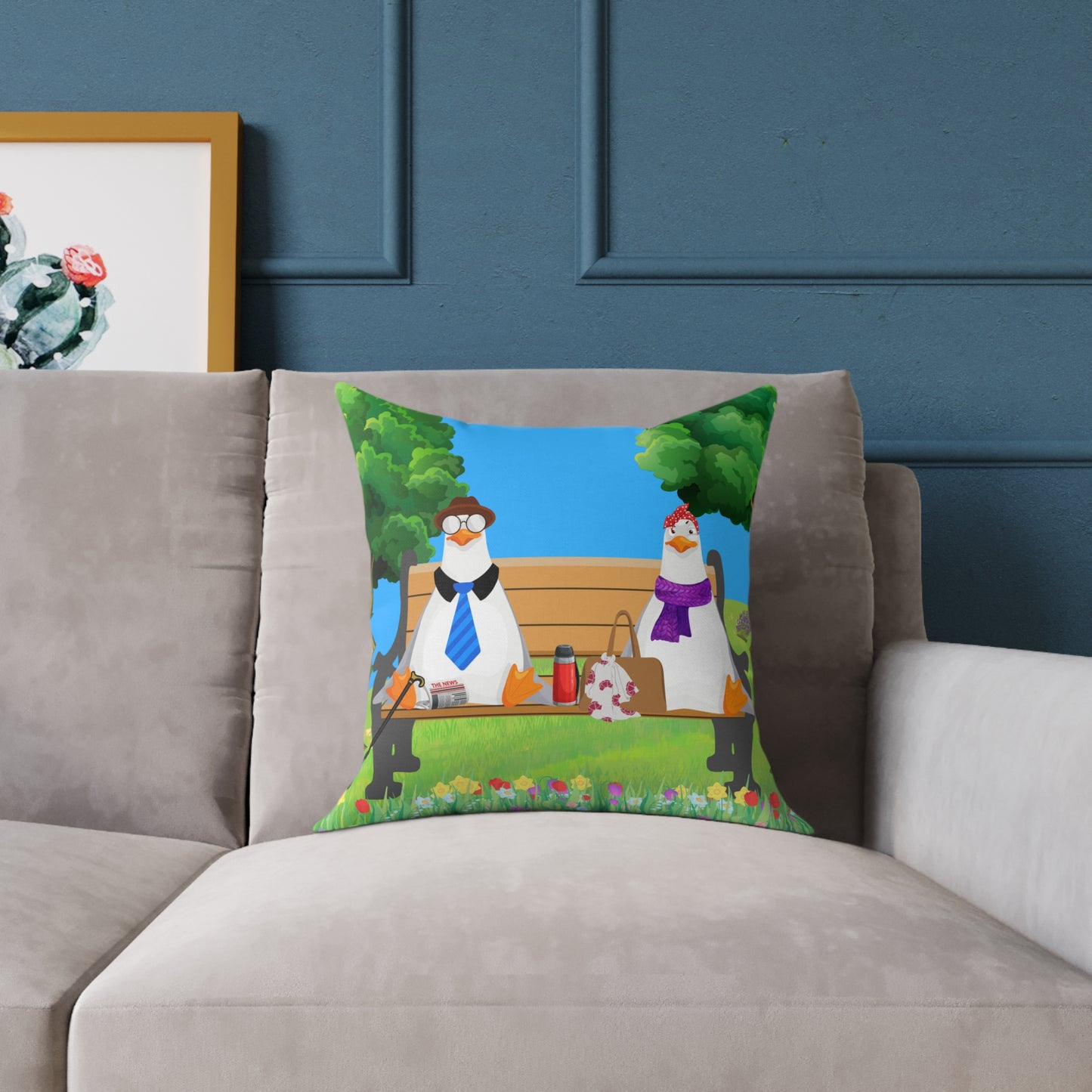 Charming Farm Animal Pillow, Decorative Cushion for Home Decor, Gift for Farm Lovers, Cute Animal Artwork, Cozy Living Room Accent