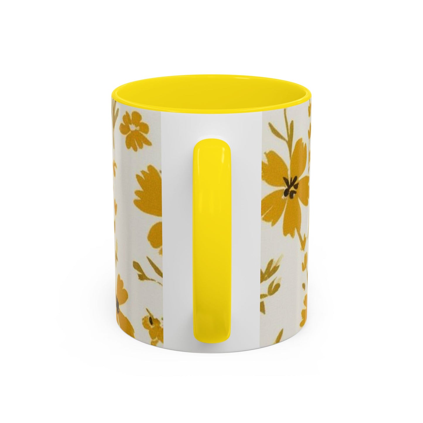 Floral Accent Coffee Mug - Brighten Your Morning with Cheerful Blooms