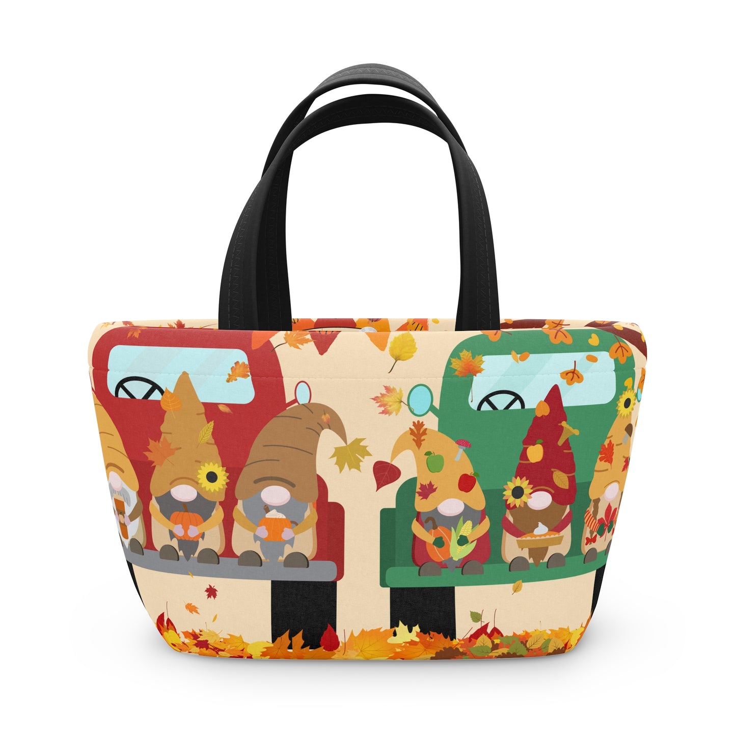 Autumn-Themed Lunch Bag for Kids, Adorable Gnome Design, Tote for School, Picnic, Gifts, Fall Parties, Halloween, Thanksgiving