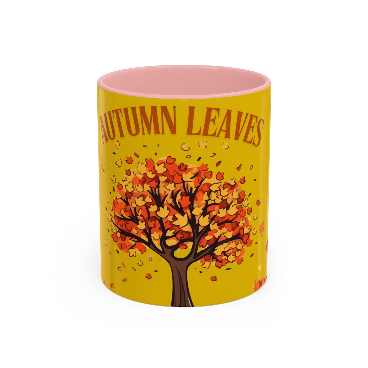Autumn Leaves Coffee Mug, Fall Themed Ceramic Cup, Cozy Gift for Coffee Lovers, Thanksgiving Decor, Seasonal Drinkware