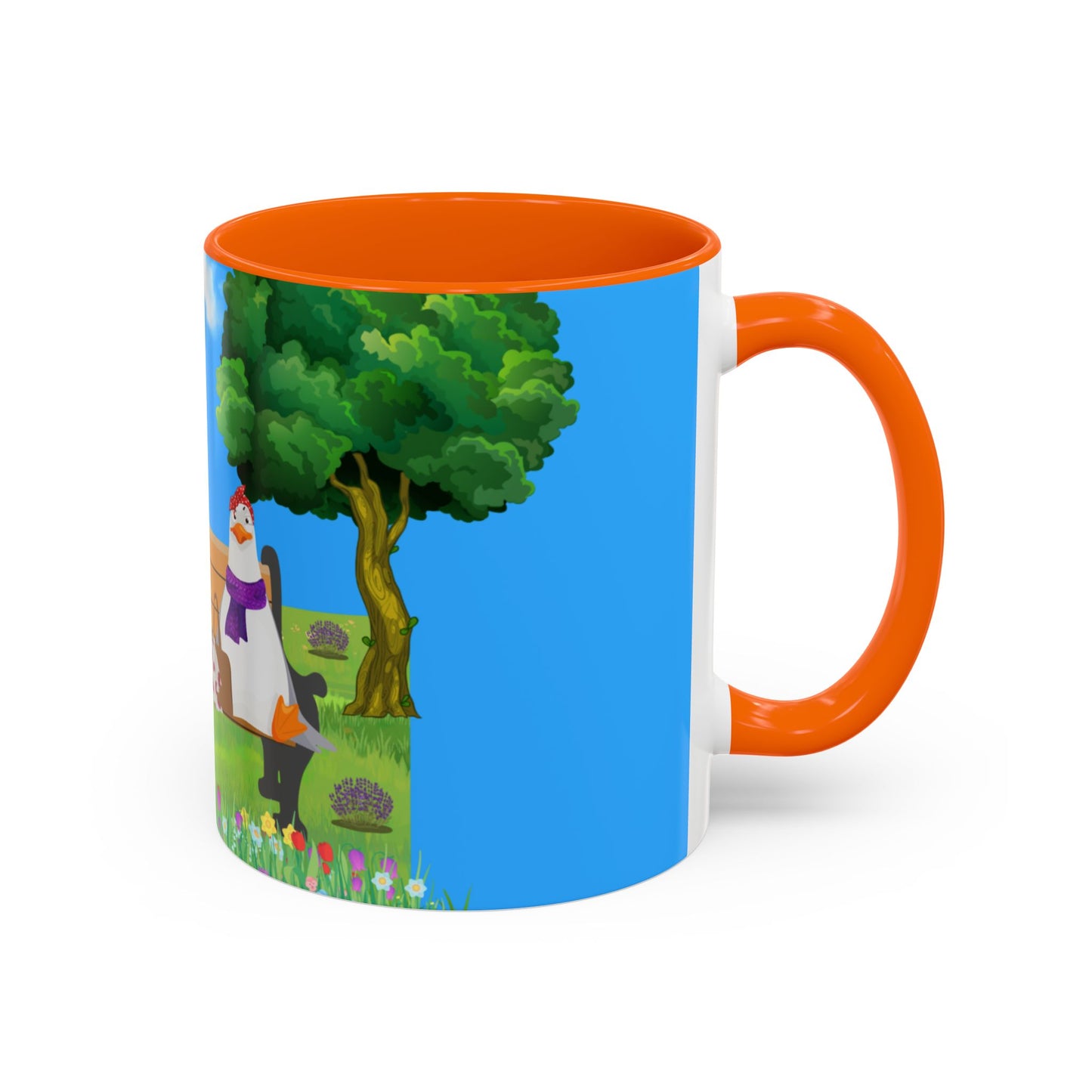 Whimsical seagull Coffee Mug, Cute Animal Mug, Gift for Coffee Lovers, Nature Scene, Funny Gift, Perfect for Any Occasion