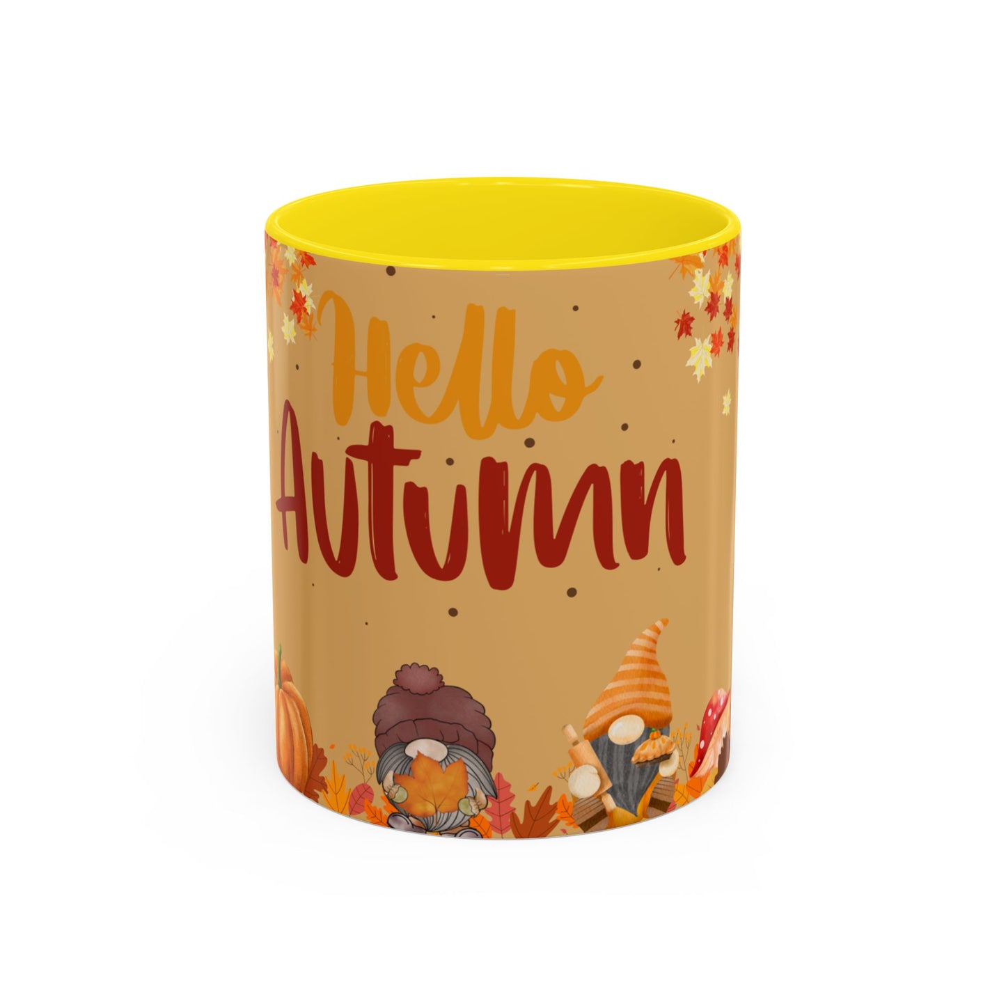Autumn Accent Coffee Mug - Fall Decor, Seasonal Gift, Thanksgiving, Cozy Hot Beverage Cup, Autumn Vibes