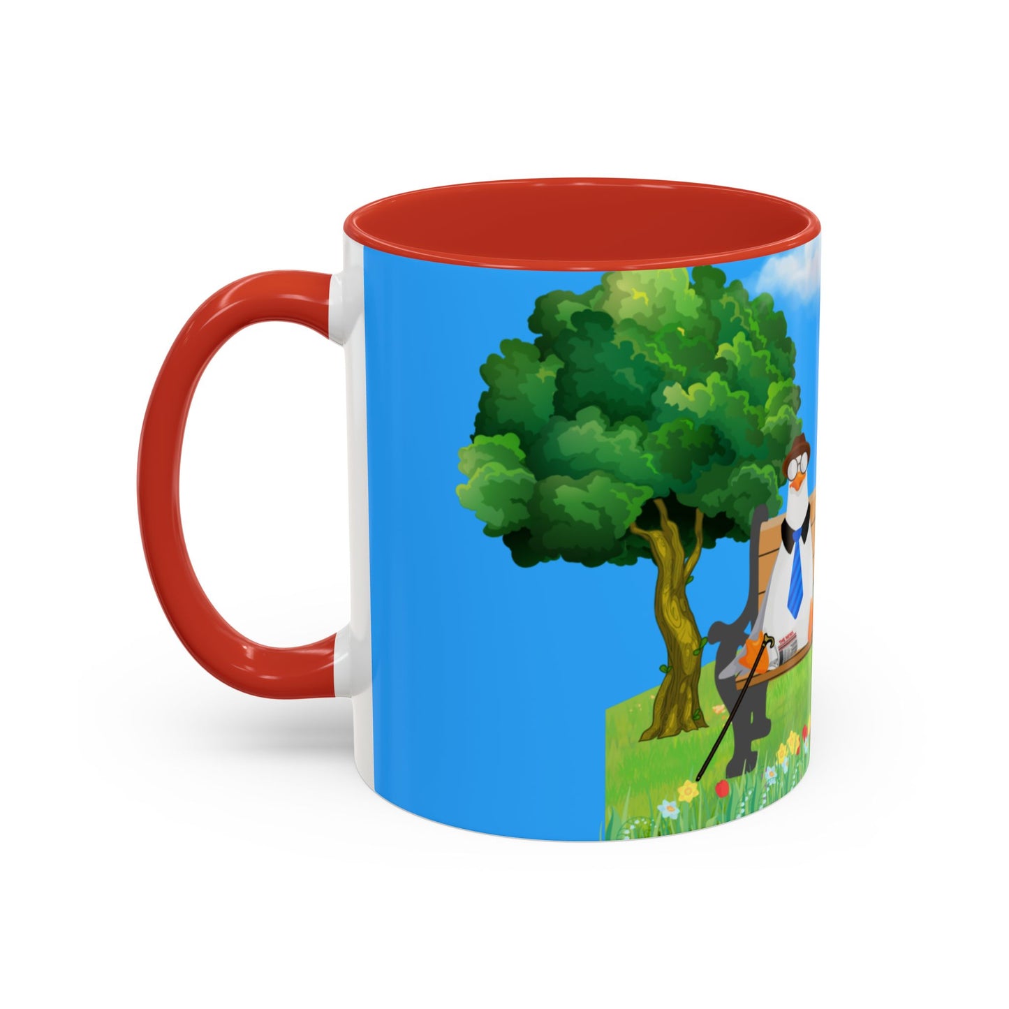 Whimsical seagull Coffee Mug, Cute Animal Mug, Gift for Coffee Lovers, Nature Scene, Funny Gift, Perfect for Any Occasion