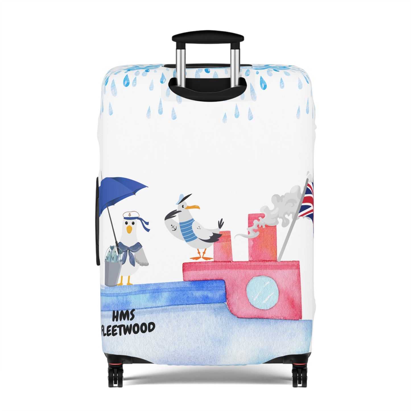 Whimsical Luggage Cover - Travel Accessory for Adventurers, Gift for Wanderlust Lovers, Unique Baggage Protector for Vacations