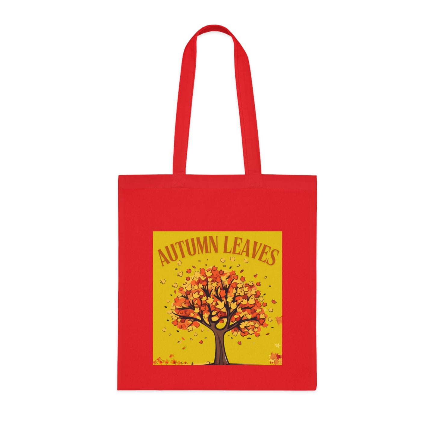 Autumn Leaves Cotton Tote Bag | Fall Shopping Bag, Eco-Friendly Canvas Tote, Thanksgiving Gift, Seasonal Style, Tree Design