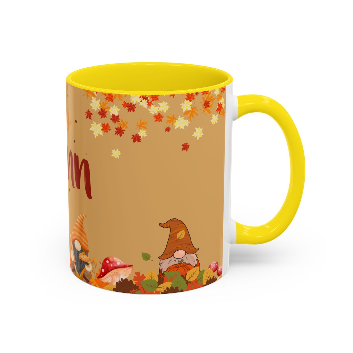Autumn Accent Coffee Mug - Fall Decor, Seasonal Gift, Thanksgiving, Cozy Hot Beverage Cup, Autumn Vibes