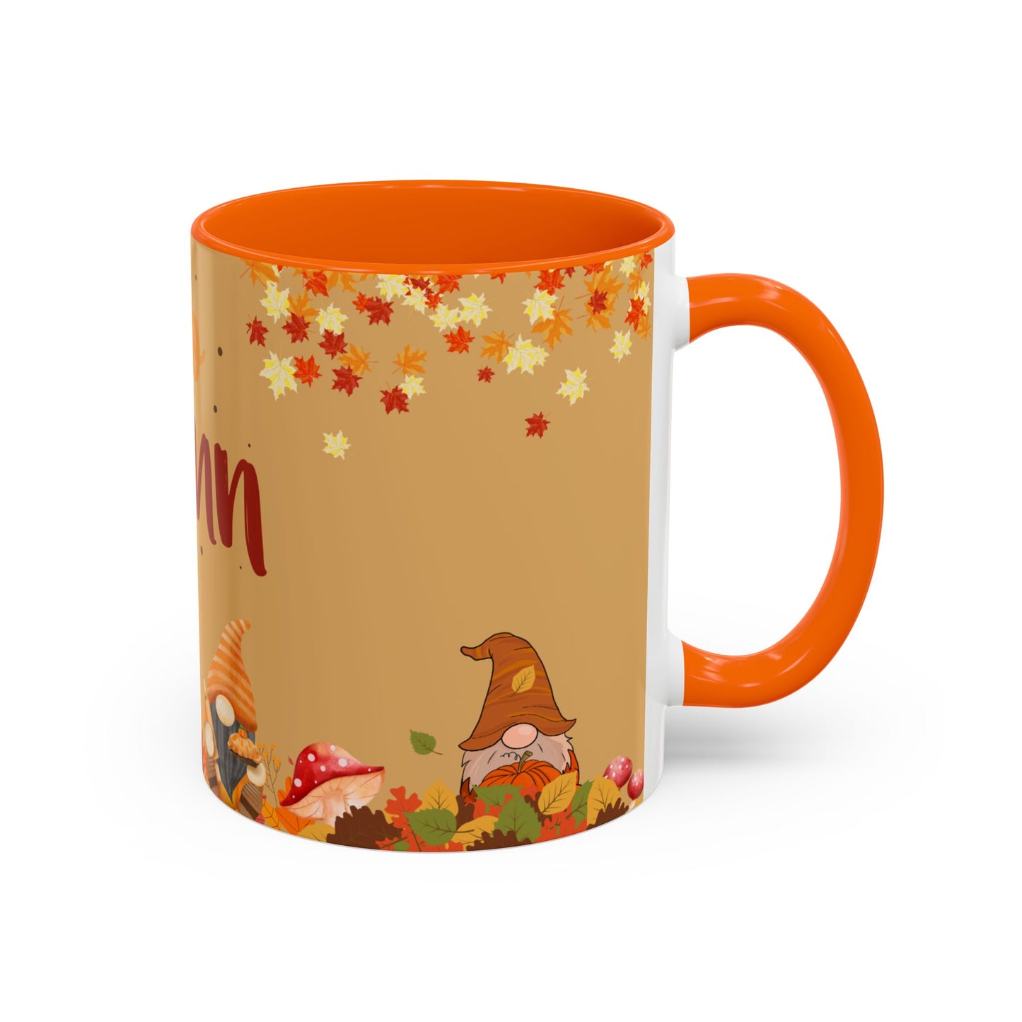 Autumn Accent Coffee Mug - Fall Decor, Seasonal Gift, Thanksgiving, Cozy Hot Beverage Cup, Autumn Vibes
