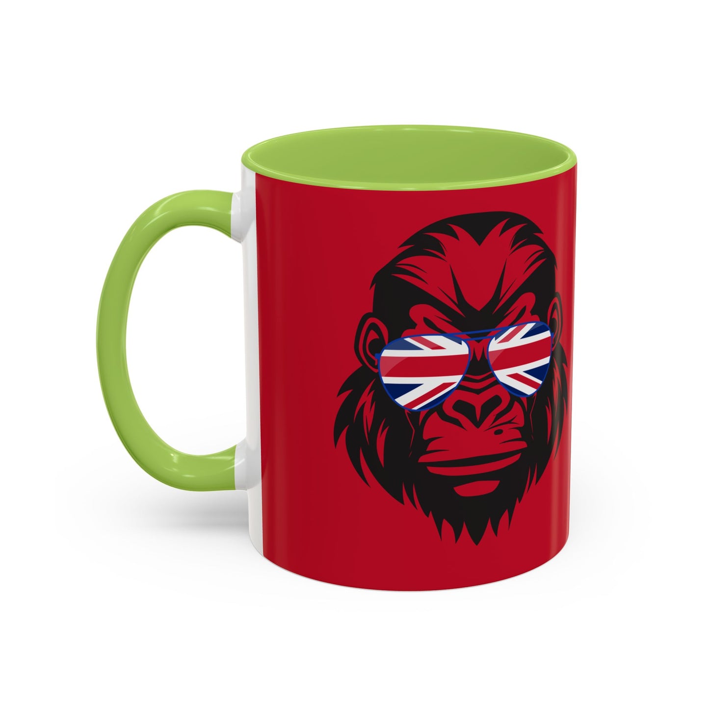 British Gorilla Accent Coffee Mug - Bold Coffee Cup for Animal Lovers, Unique Gift, Fun Kitchen Decor, Perfect for Birthdays, Holidays
