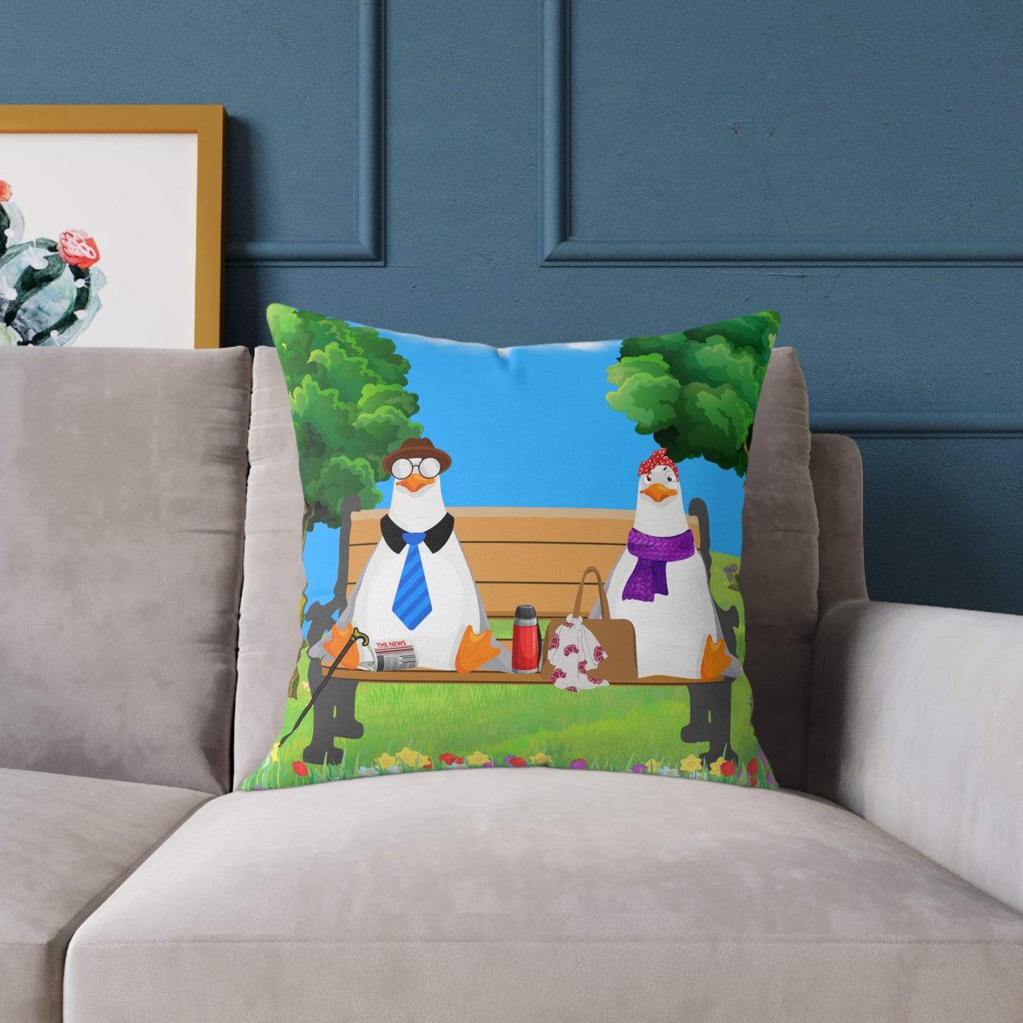 Charming Farm Animal Pillow, Decorative Cushion for Home Decor, Gift for Farm Lovers, Cute Animal Artwork, Cozy Living Room Accent