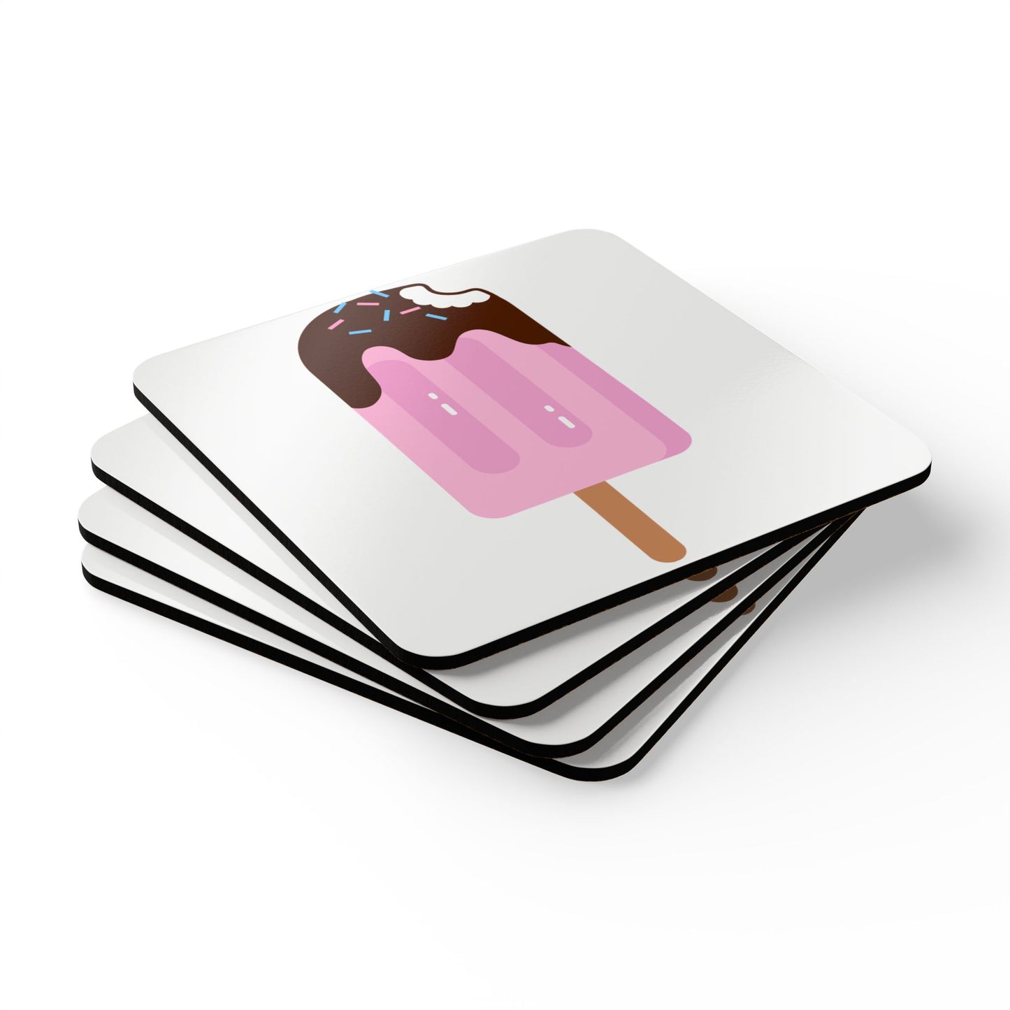 Fun Ice Cream Cork Coaster Set - Perfect for Summer Parties & Home Decor