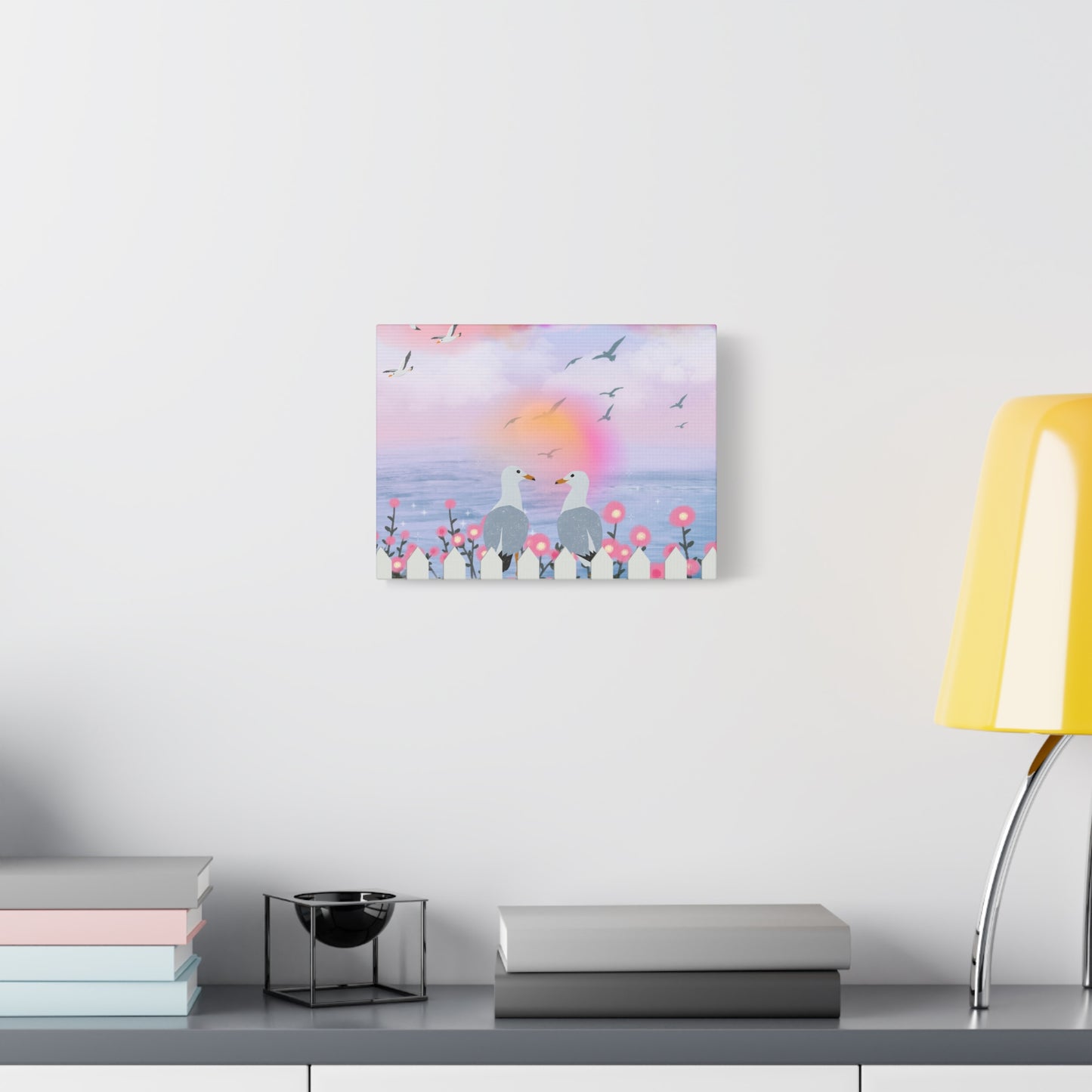 Serene Seagull Canvas Print, Bird Artwork, Coastal Decor, Beach Wall Art, Nature Lover Gift, Home Decor