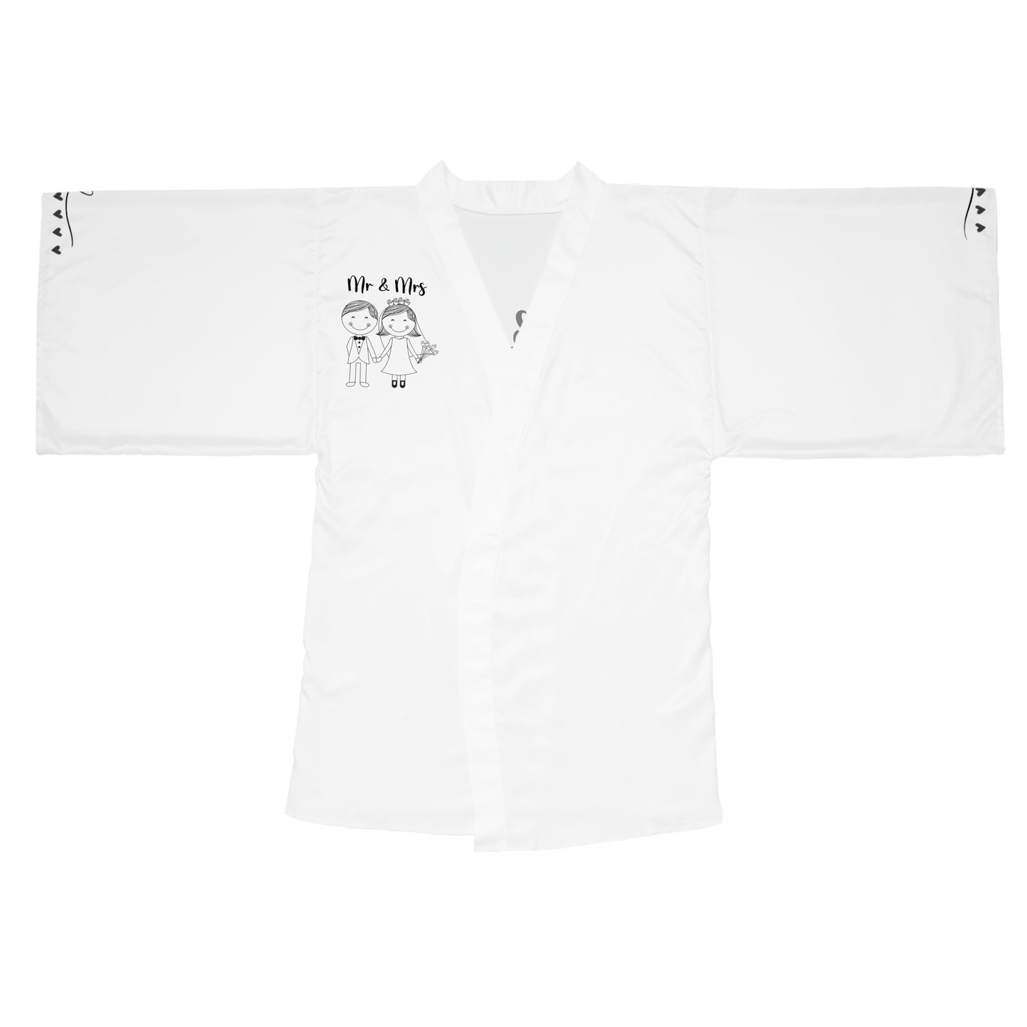 Mr & Mrs Long Sleeve Kimono Robe, Wedding Gift, Bride and Groom Robe, Matching Couple Robes, Honeymoon Attire