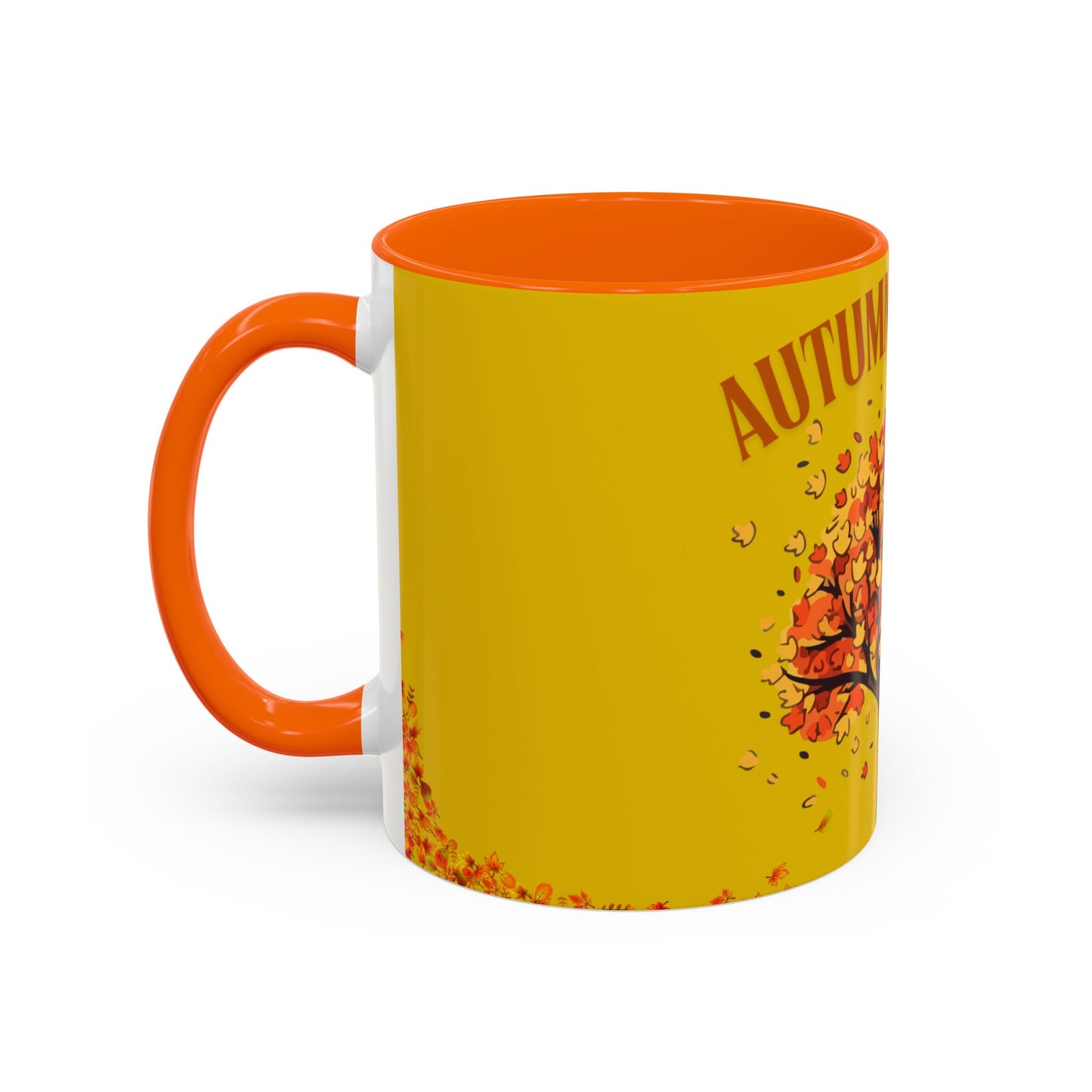 Autumn Leaves Coffee Mug, Fall Themed Ceramic Cup, Cozy Gift for Coffee Lovers, Thanksgiving Decor, Seasonal Drinkware