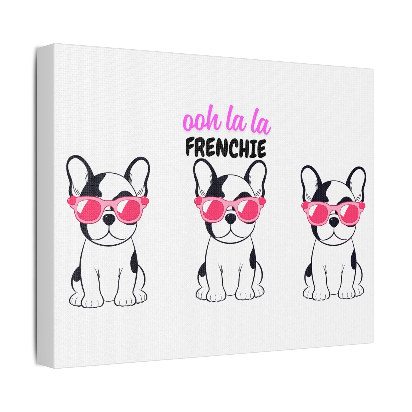 Funny Dog Canvas Wall Art, Dog Lover Decor, Pet Owner Gift, French Bulldog Wall Decor, Ooh La La Frenchie