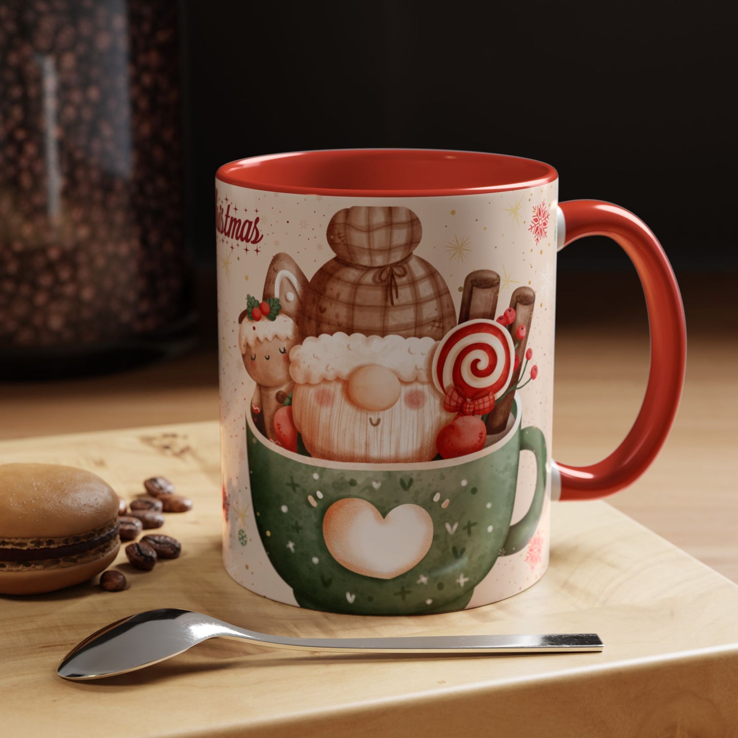 Festive Coffee Mug - Merry Christmas Design, Holiday Gift, Winter Decor, Christmas Mug, Cozy Beverage Cup