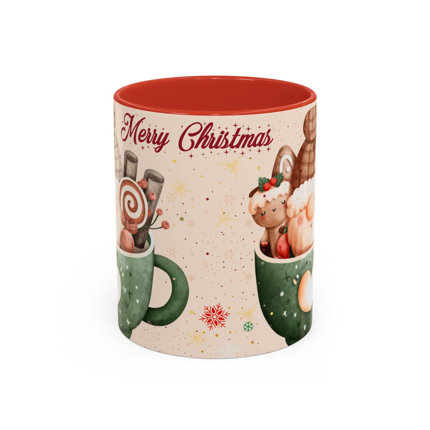 Festive Coffee Mug - Merry Christmas Design, Holiday Gift, Winter Decor, Christmas Mug, Cozy Beverage Cup