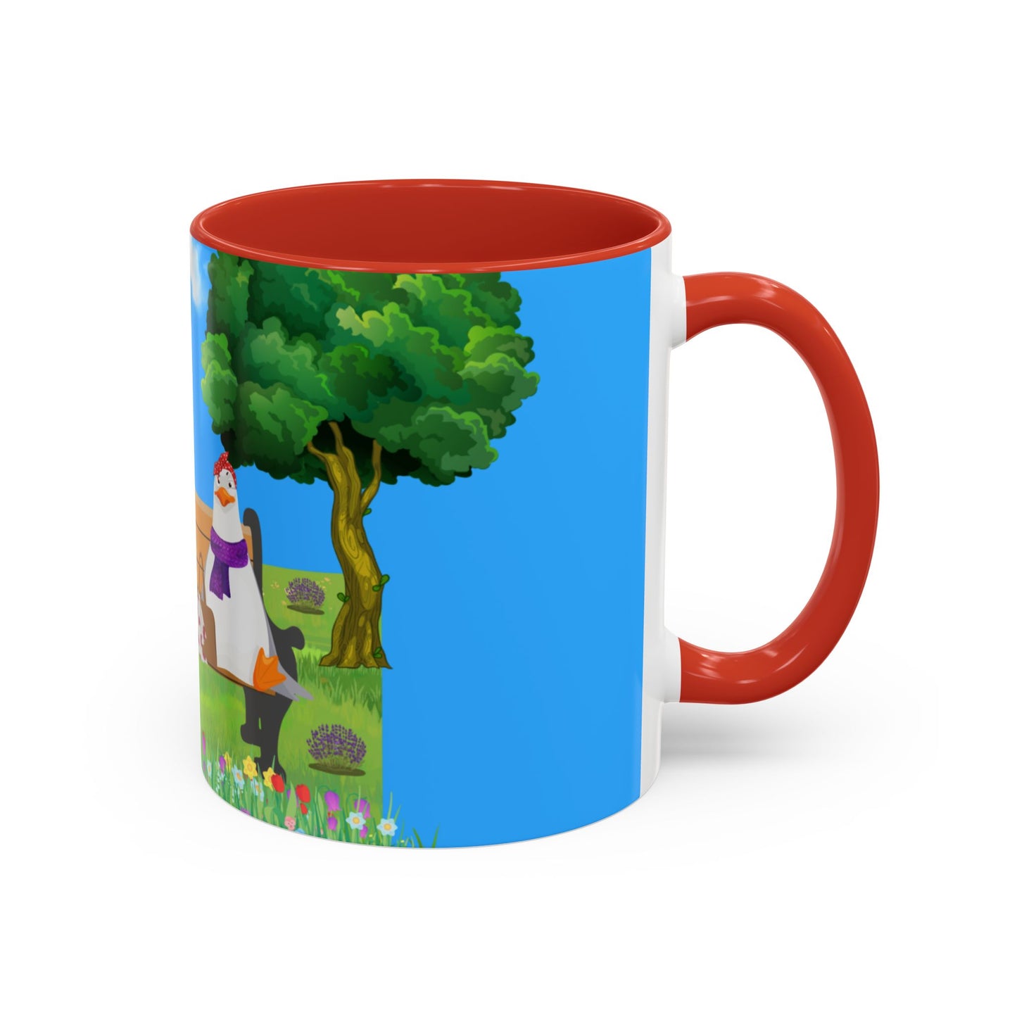 Whimsical seagull Coffee Mug, Cute Animal Mug, Gift for Coffee Lovers, Nature Scene, Funny Gift, Perfect for Any Occasion