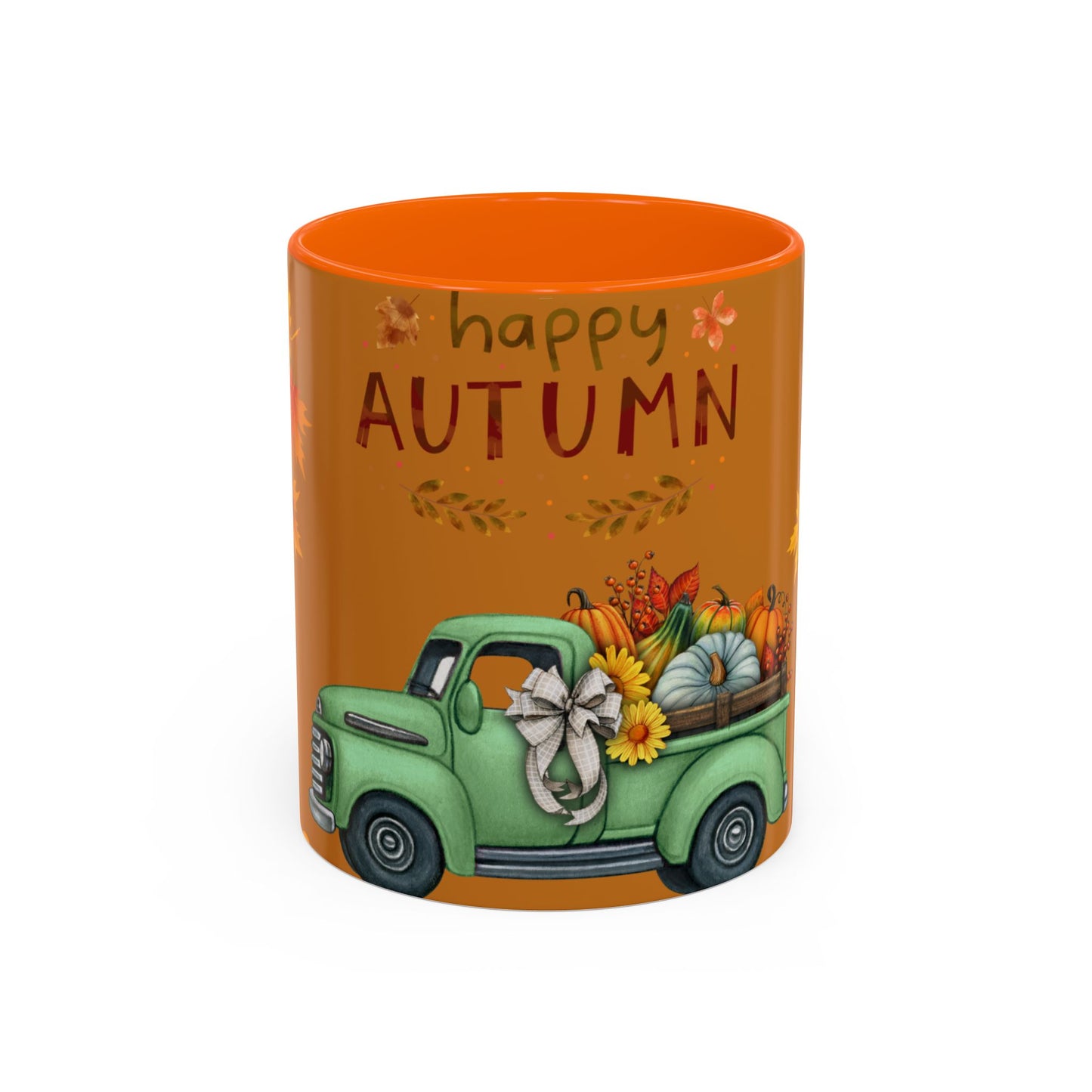 Autumn-Themed Coffee Mug, Cozy Fall Ceramic Mug, Colorful Harvest Cup, Seasonal Drinkware, Thanksgiving Gift