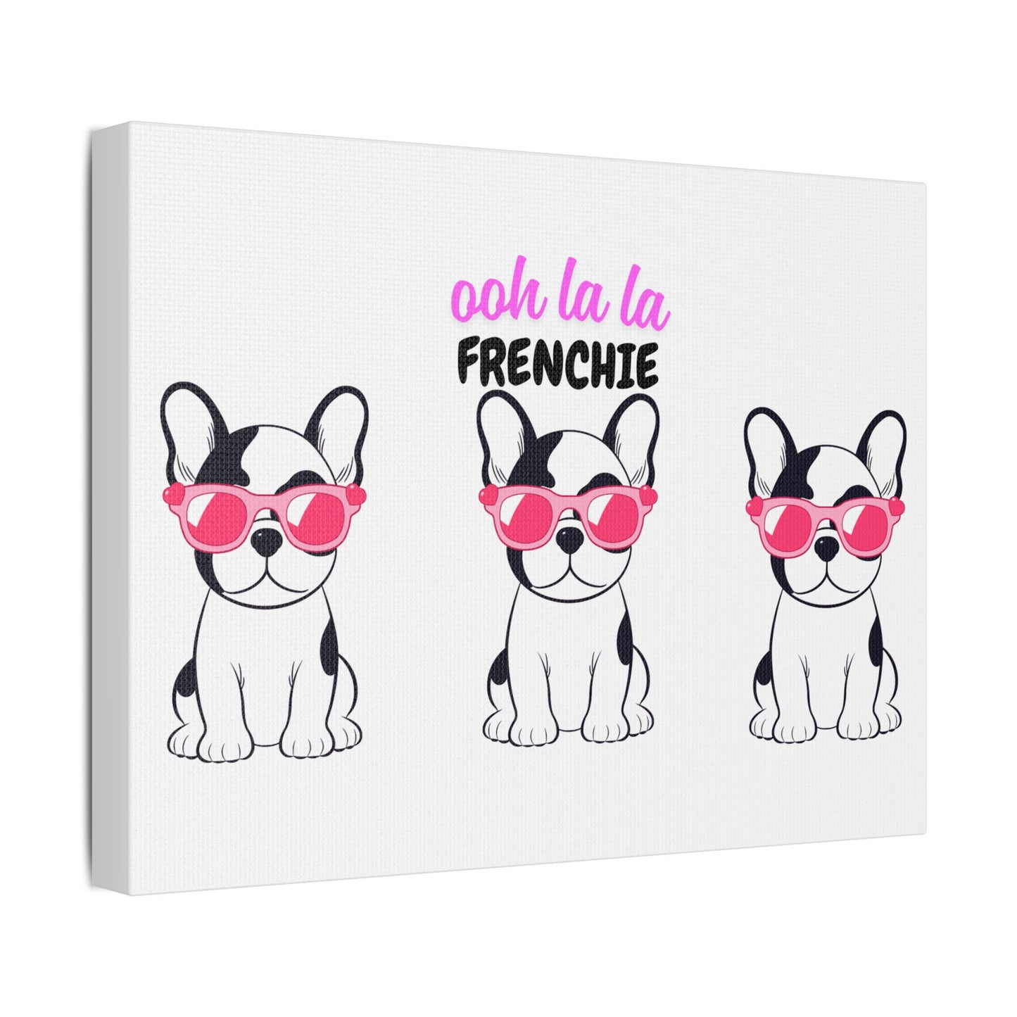 Funny Dog Canvas Wall Art, Dog Lover Decor, Pet Owner Gift, French Bulldog Wall Decor, Ooh La La Frenchie