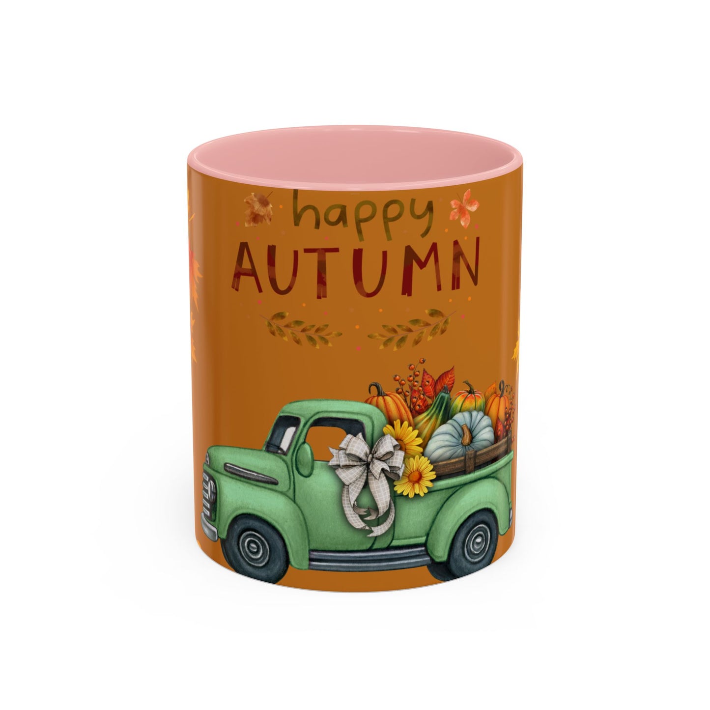 Autumn-Themed Coffee Mug, Cozy Fall Ceramic Mug, Colorful Harvest Cup, Seasonal Drinkware, Thanksgiving Gift