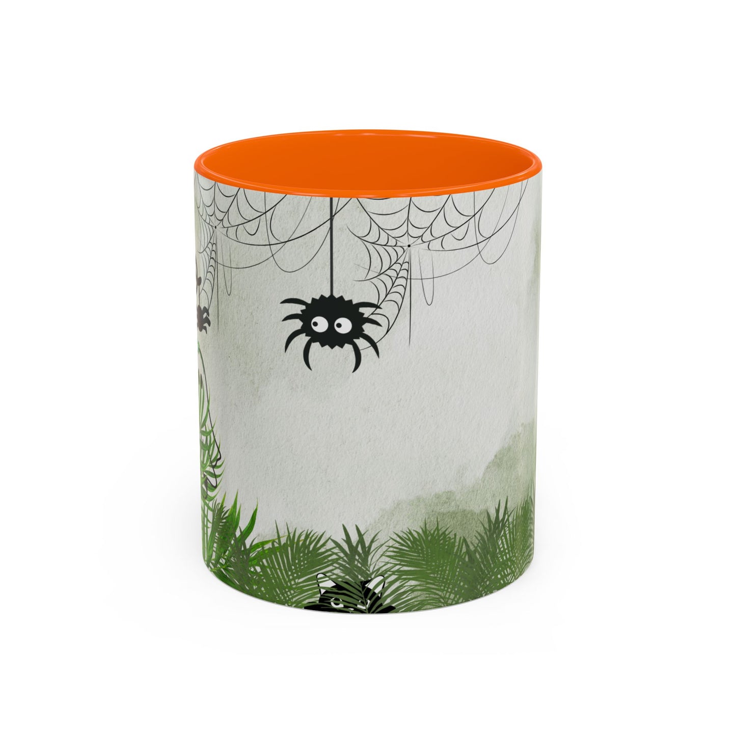 Spider Web Accent Coffee Mug | Halloween Decor, Gift for Creepy Coffee Lovers, Unique Kitchenware, Spooky Mug for Fall