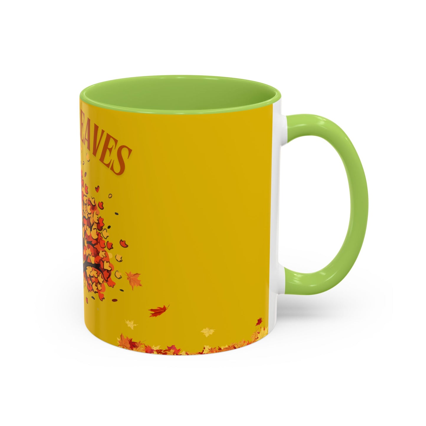 Autumn Leaves Coffee Mug, Fall Themed Ceramic Cup, Cozy Gift for Coffee Lovers, Thanksgiving Decor, Seasonal Drinkware