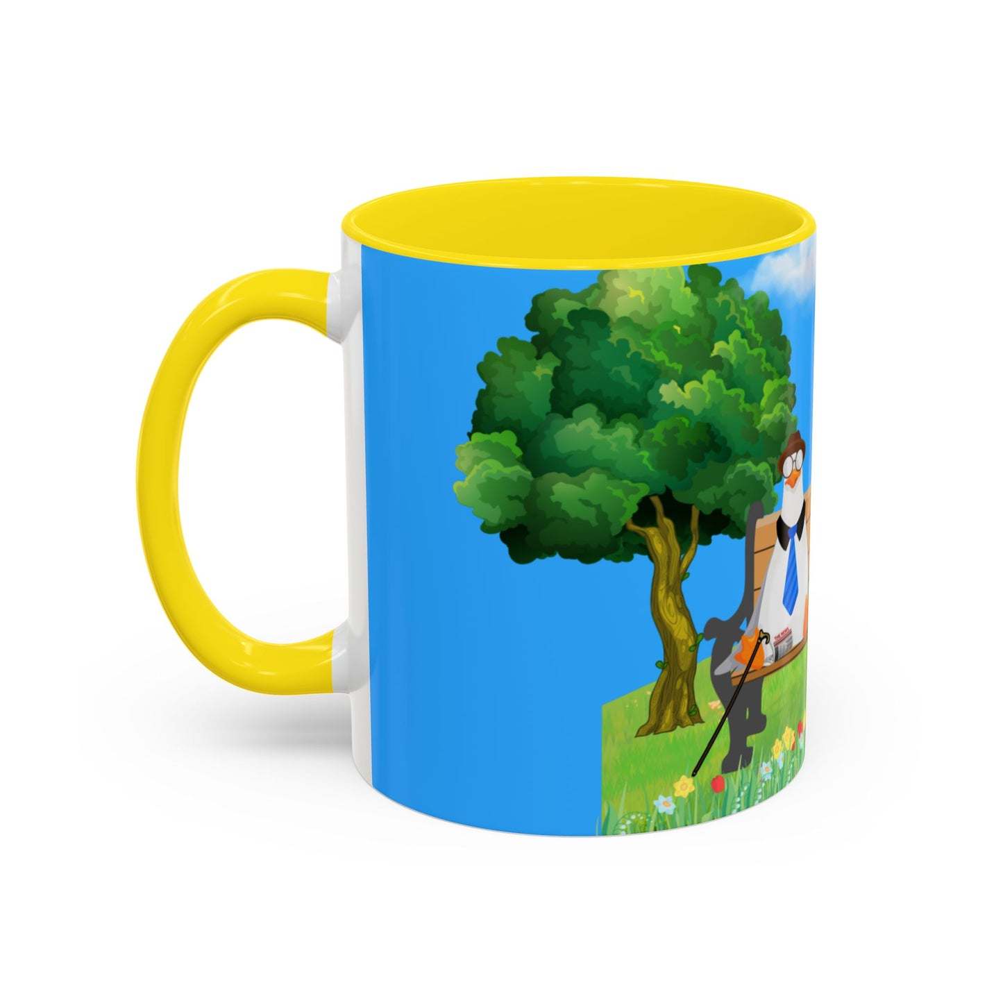 Whimsical seagull Coffee Mug, Cute Animal Mug, Gift for Coffee Lovers, Nature Scene, Funny Gift, Perfect for Any Occasion