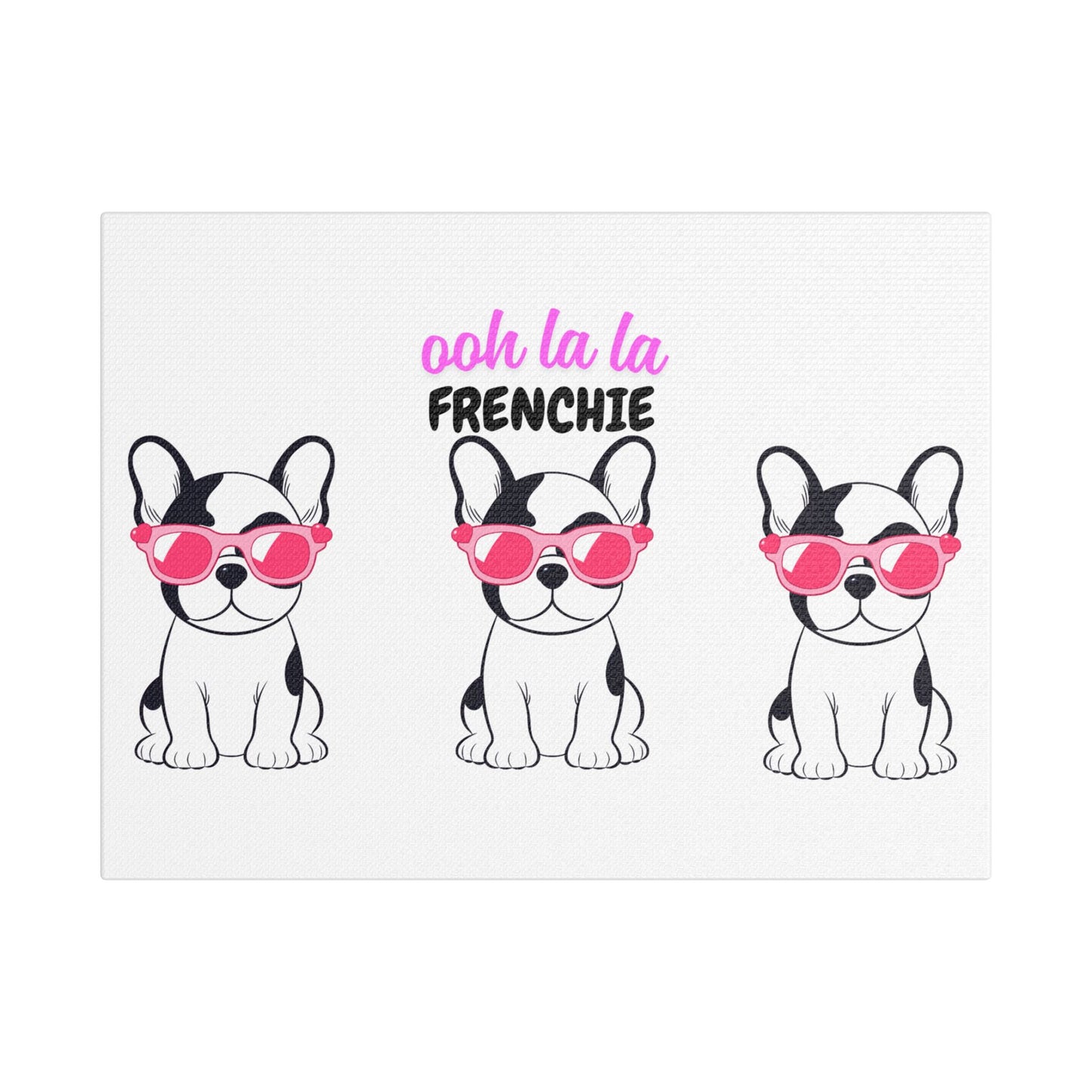 Funny Dog Canvas Wall Art, Dog Lover Decor, Pet Owner Gift, French Bulldog Wall Decor, Ooh La La Frenchie