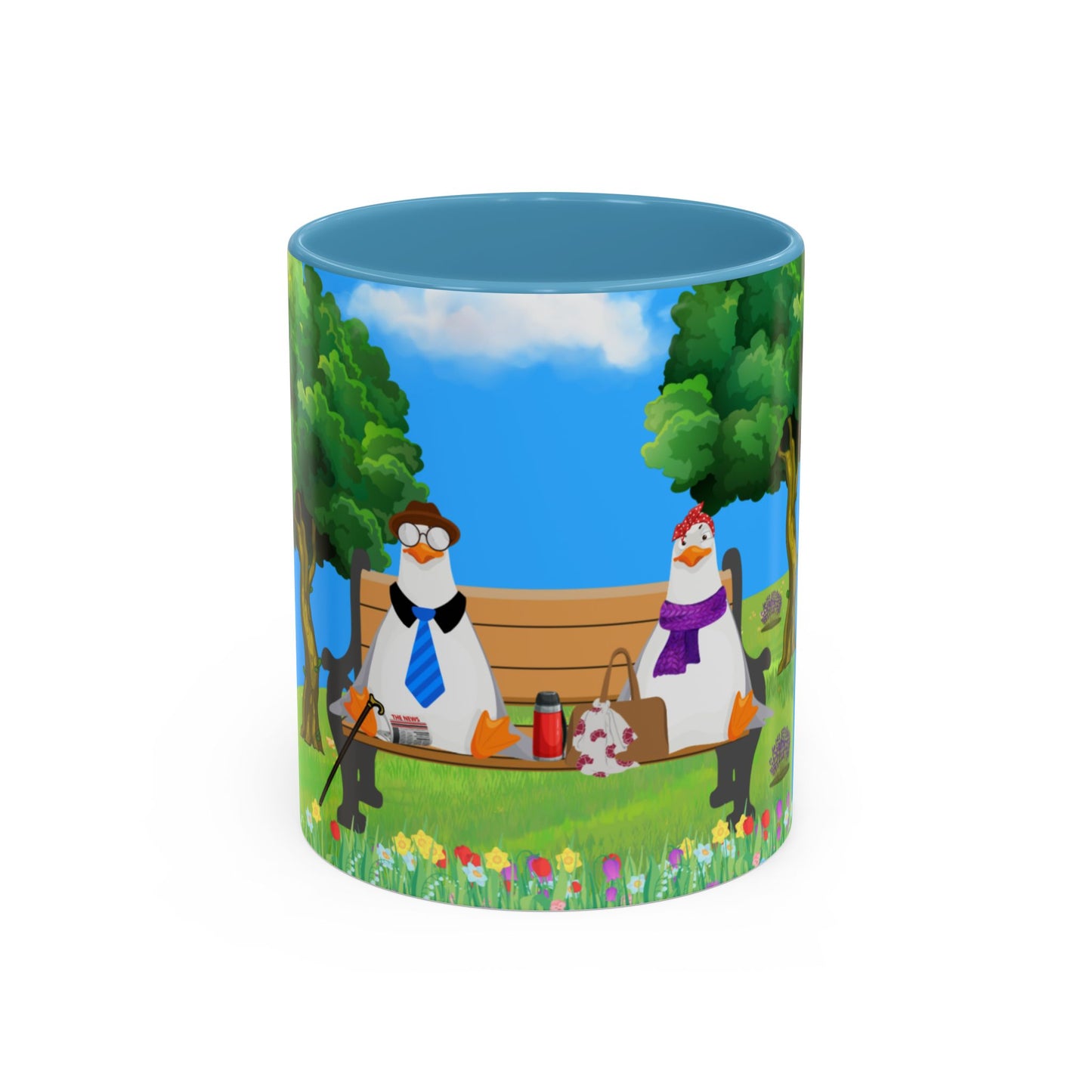 Whimsical seagull Coffee Mug, Cute Animal Mug, Gift for Coffee Lovers, Nature Scene, Funny Gift, Perfect for Any Occasion