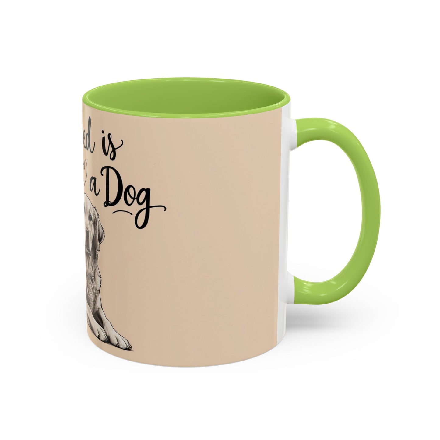 Dog Lover's Accent Coffee Mug - All You Need is Love and a Dog