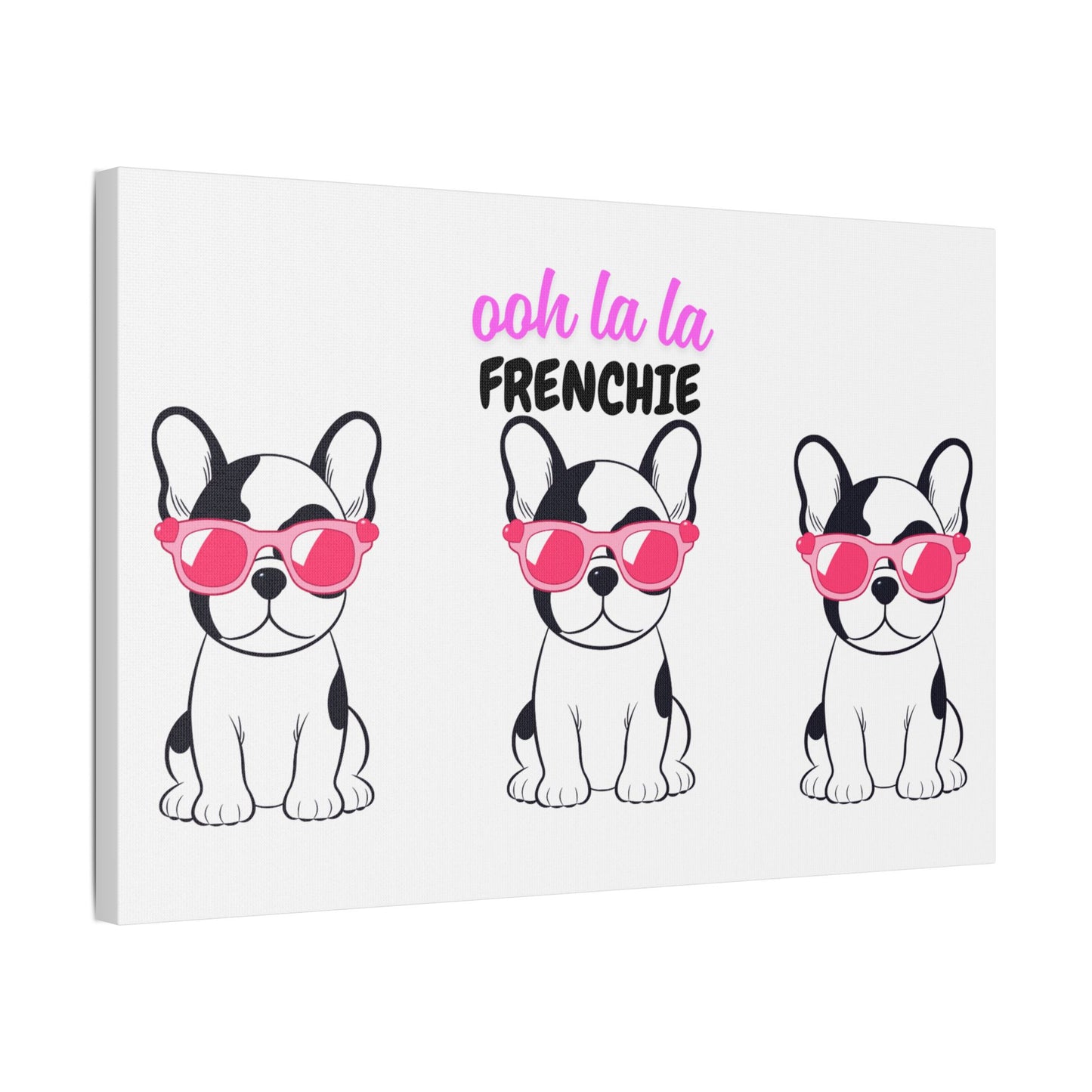 Funny Dog Canvas Wall Art, Dog Lover Decor, Pet Owner Gift, French Bulldog Wall Decor, Ooh La La Frenchie